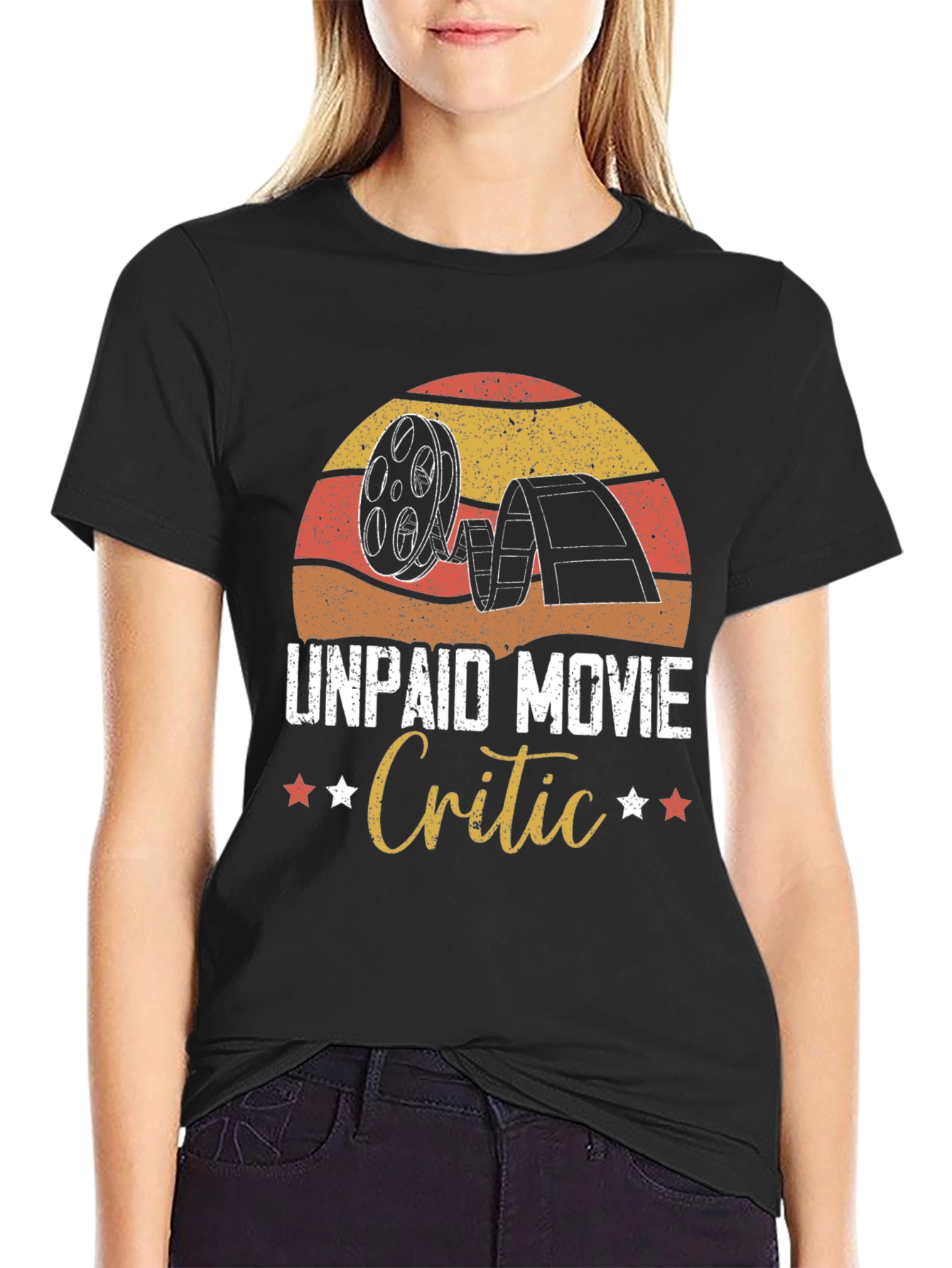 Unpaid Movie Critic Graphic Tee - Film Lover Gift