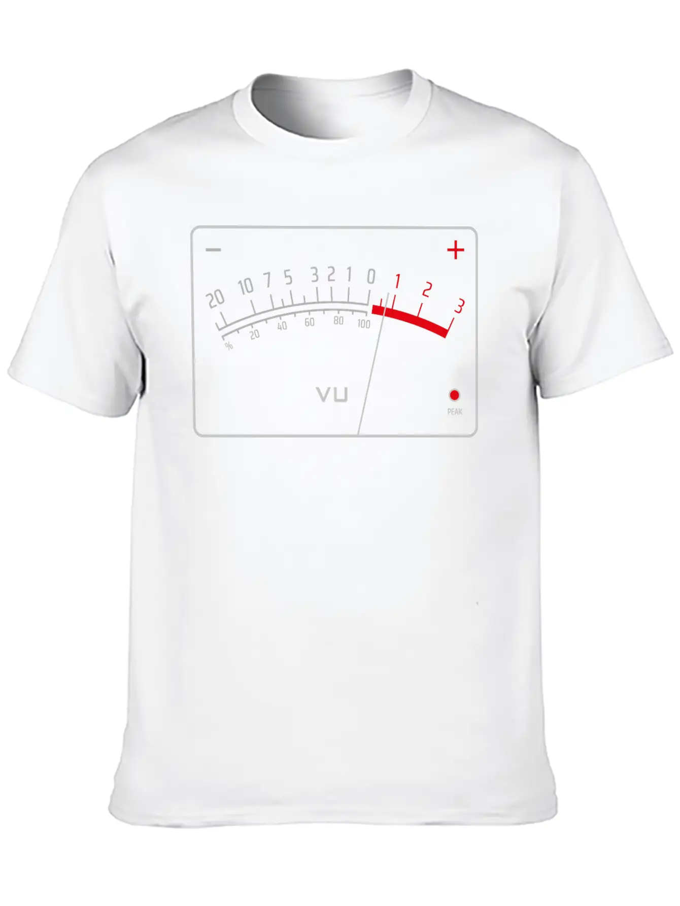 VU Meter Hi-Fi Vintage Stereo Music Lover Stylish Everyday T-Shirt – Unisex Basic Cotton Tee