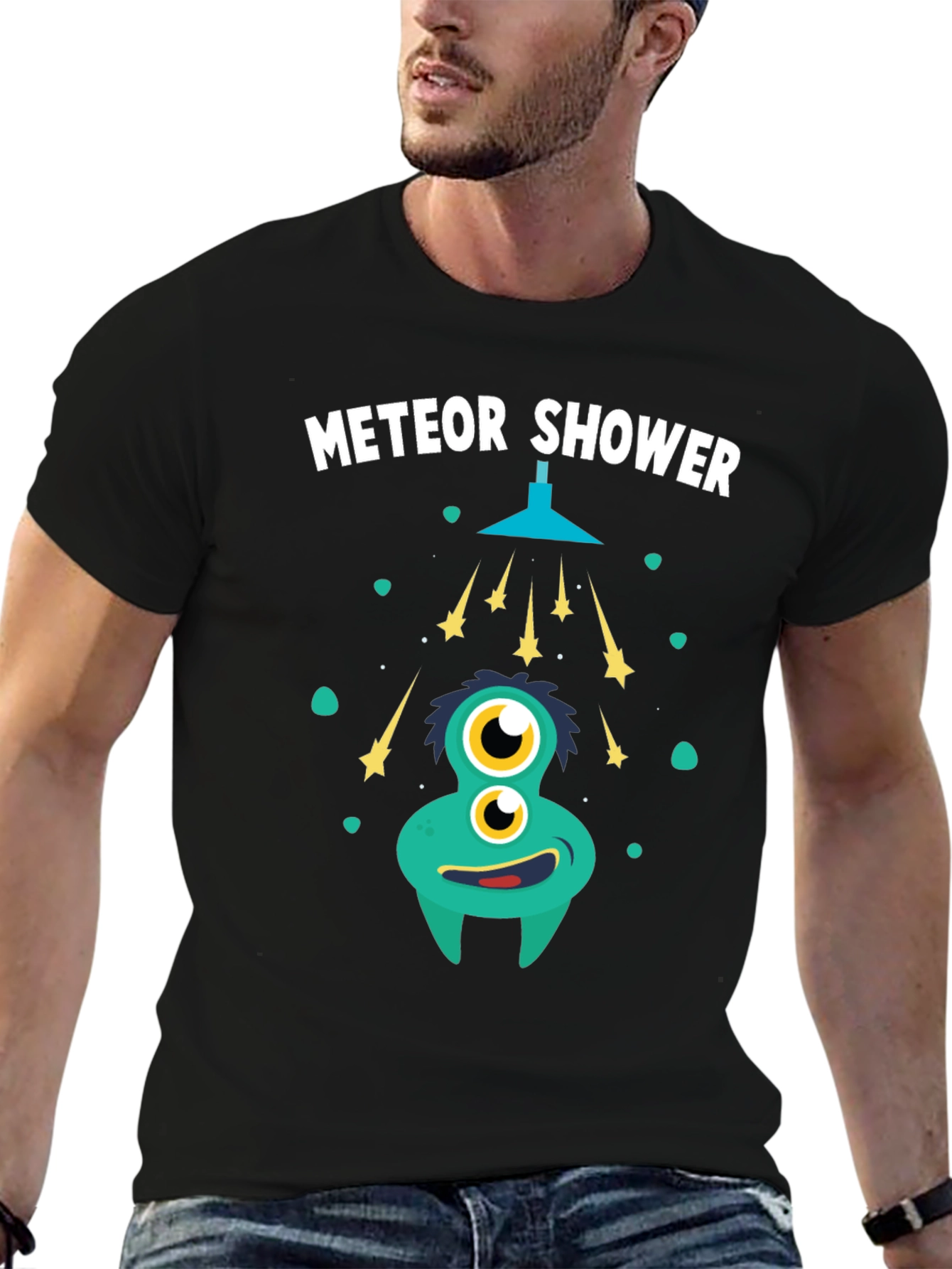 Meteor Shower T-Shirt - Funky Alien Graphic Tee