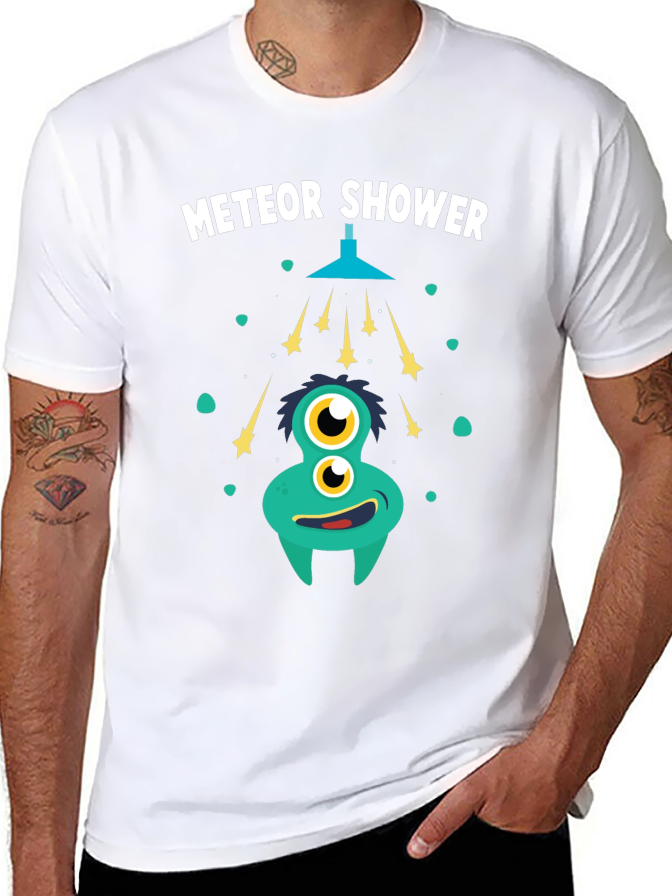 Meteor Shower T-Shirt - Funky Alien Graphic Tee