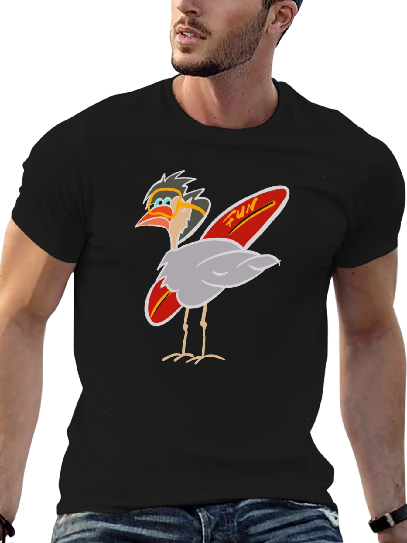 Funky Bird Surf T-Shirt