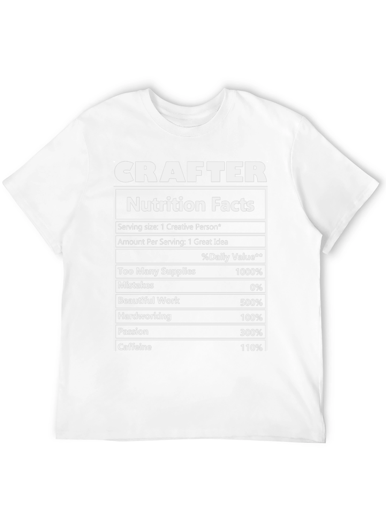 Crafter Nutrition Facts T-Shirt
