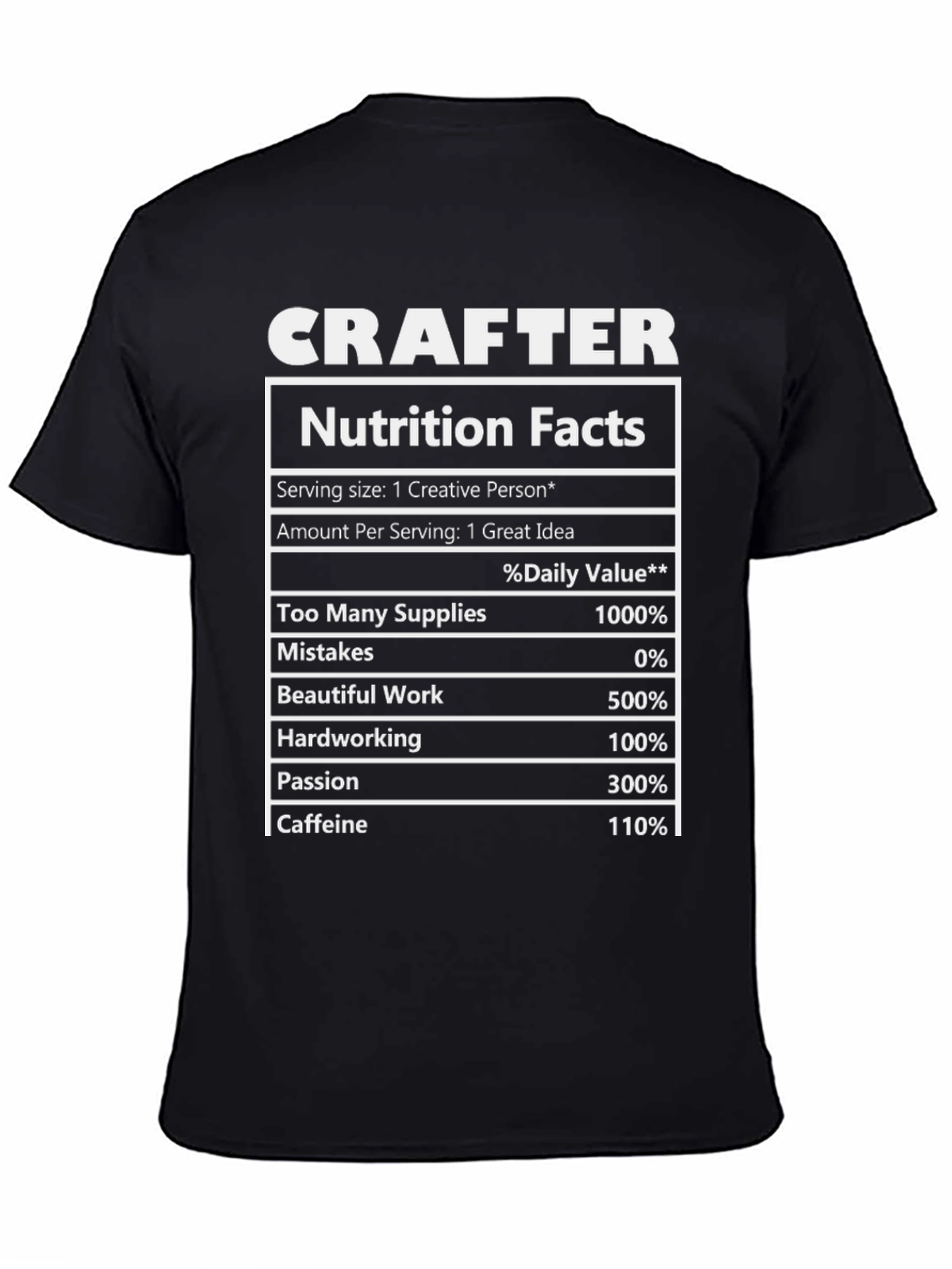Crafter Nutrition Facts T-Shirt