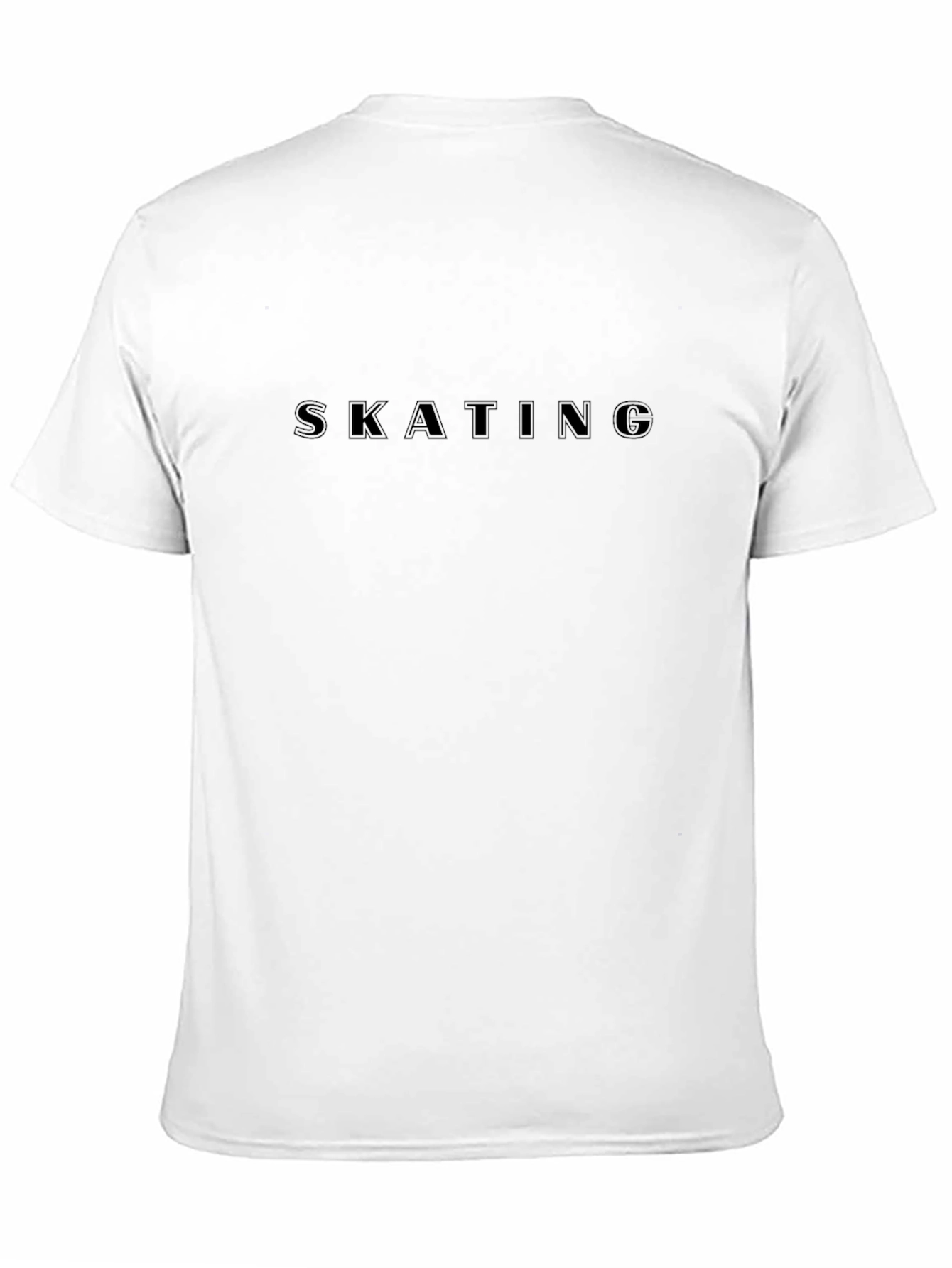 Skating Graphic Tee - Black Casual T-Shirt