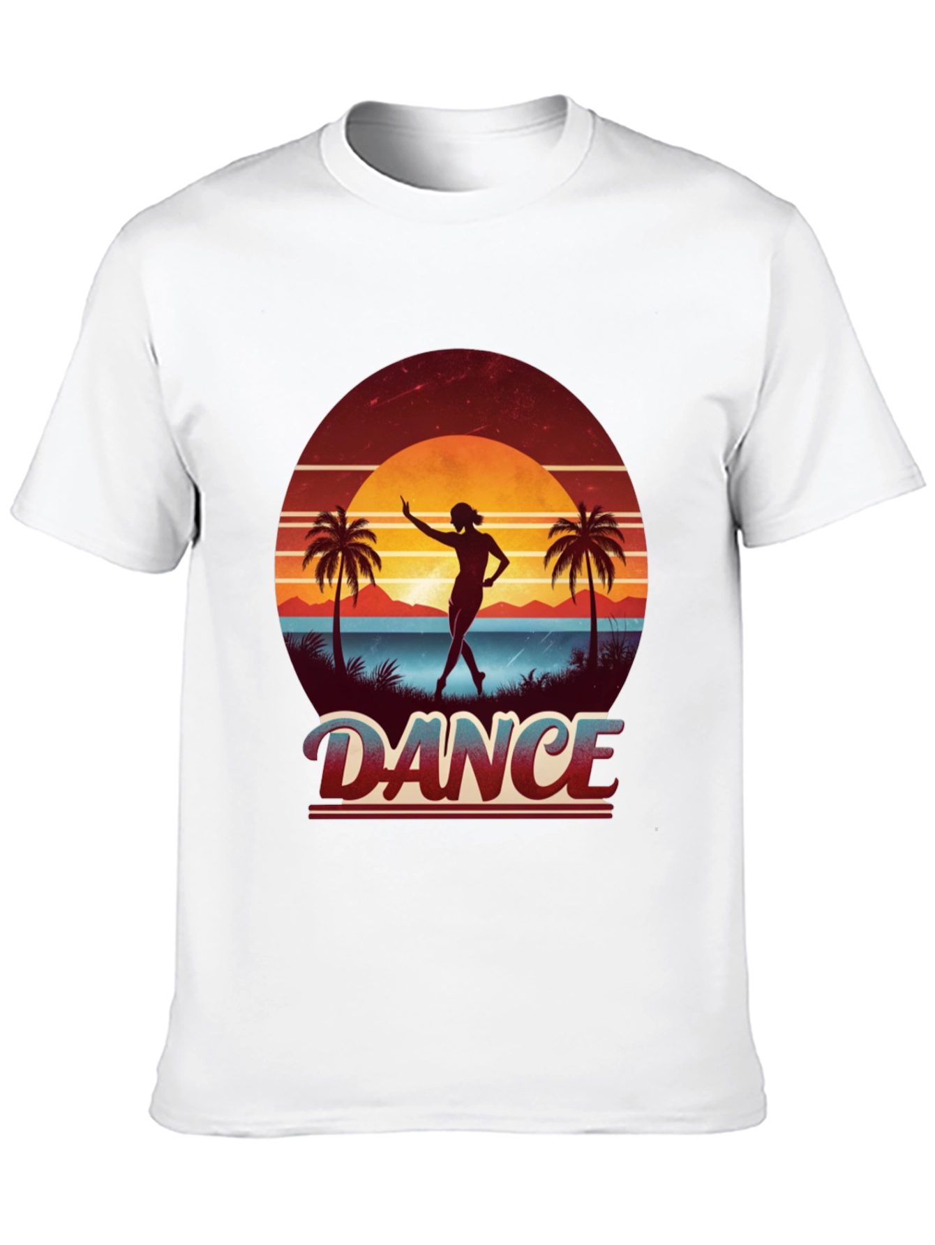 Dance Retro Sunset Black T-Shirt
