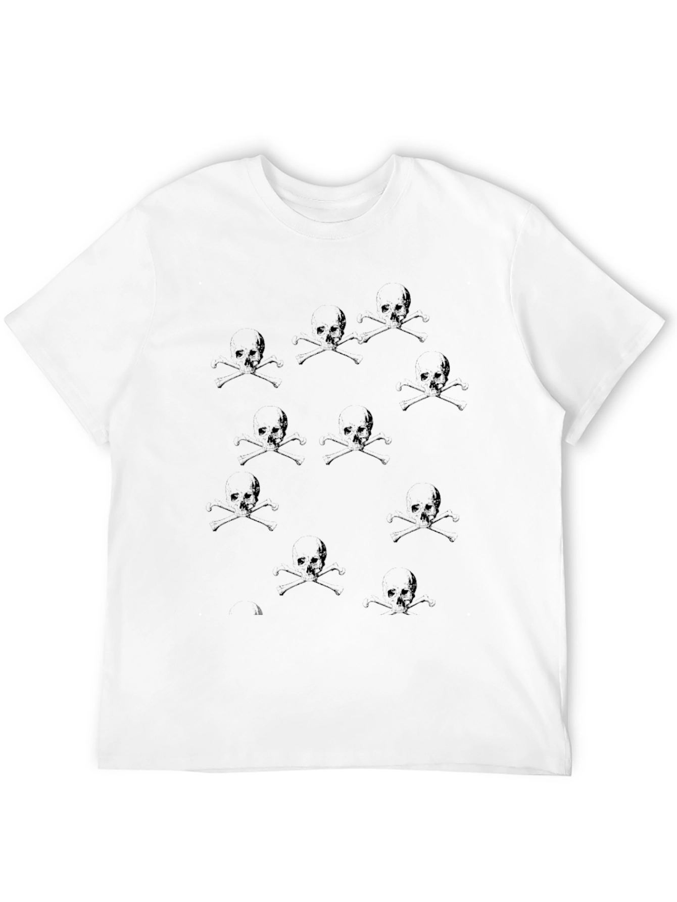 Skull & Crossbones Print Black T-Shirt
