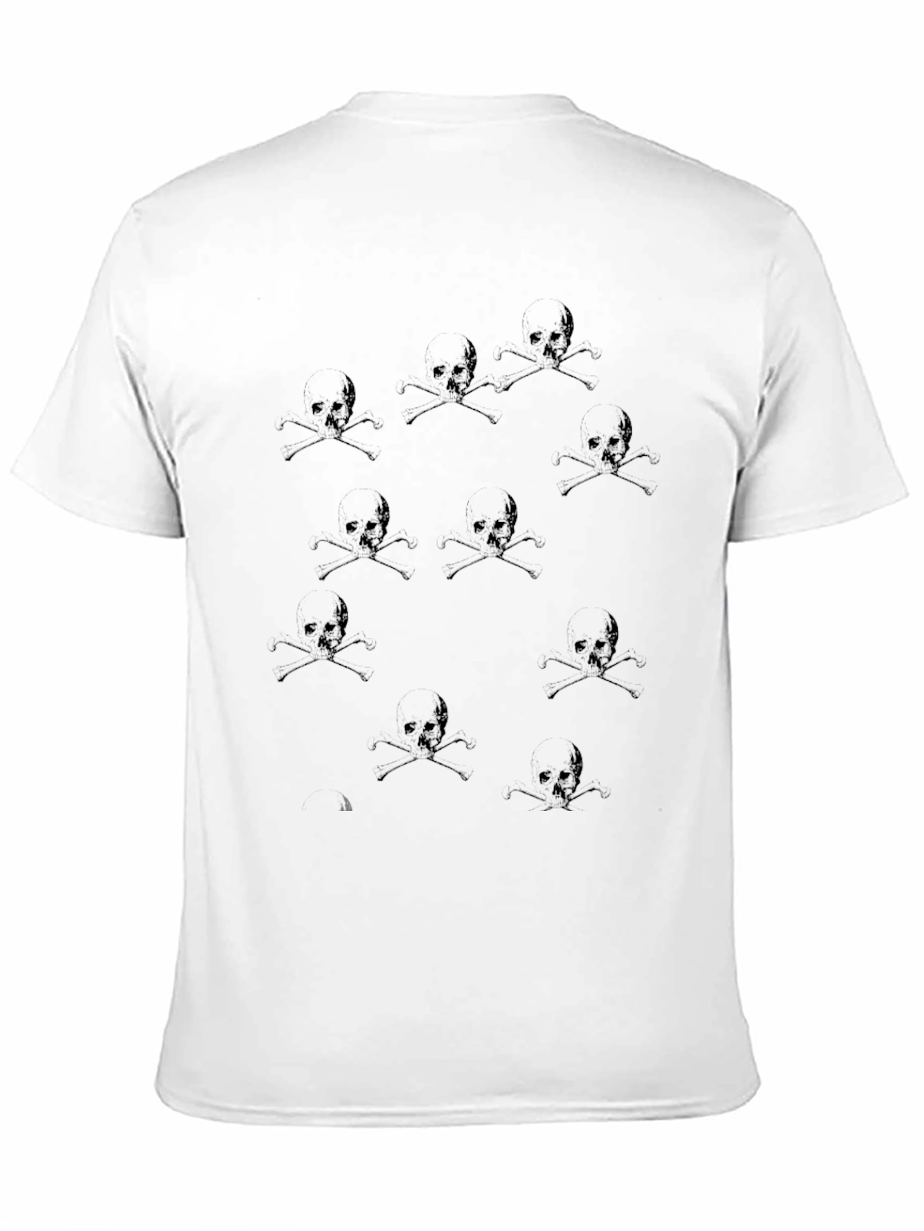 Skull & Crossbones Print Black T-Shirt