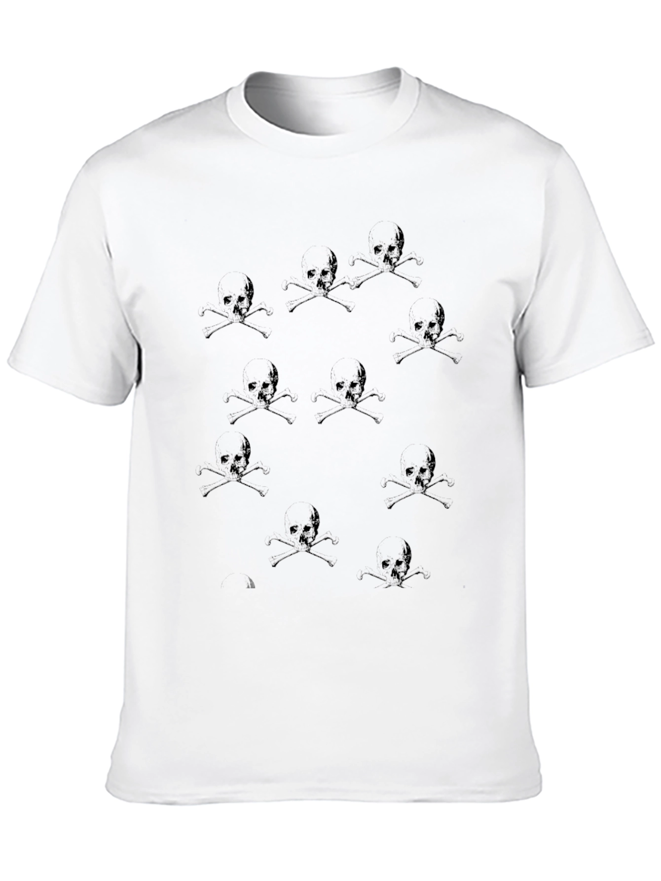 Skull & Crossbones Print Black T-Shirt