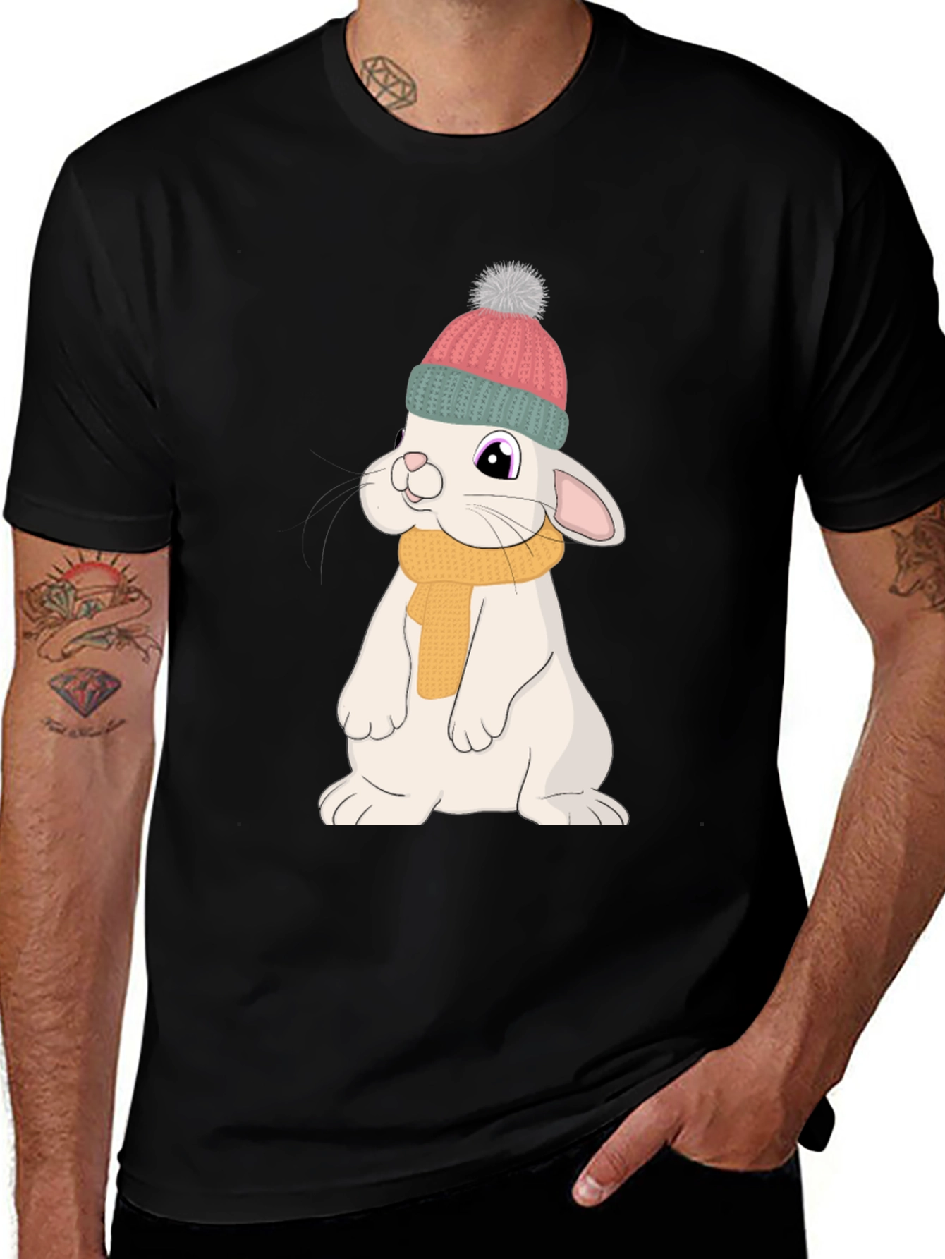 Cute Rabbit T-Shirt - Cartoon Bunny Graphic Tee