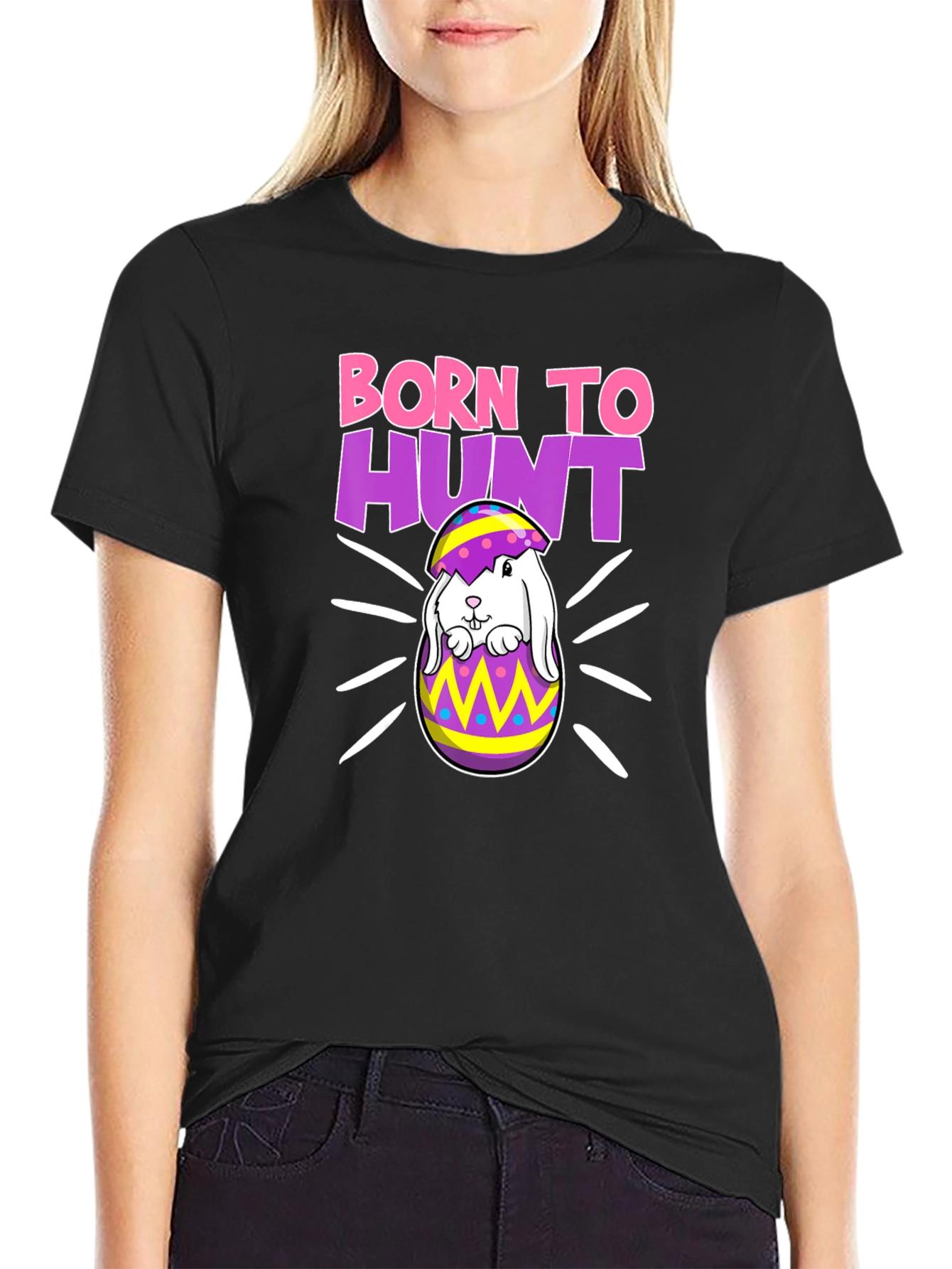 Born to Hunt Easter Bunny T-Shirt