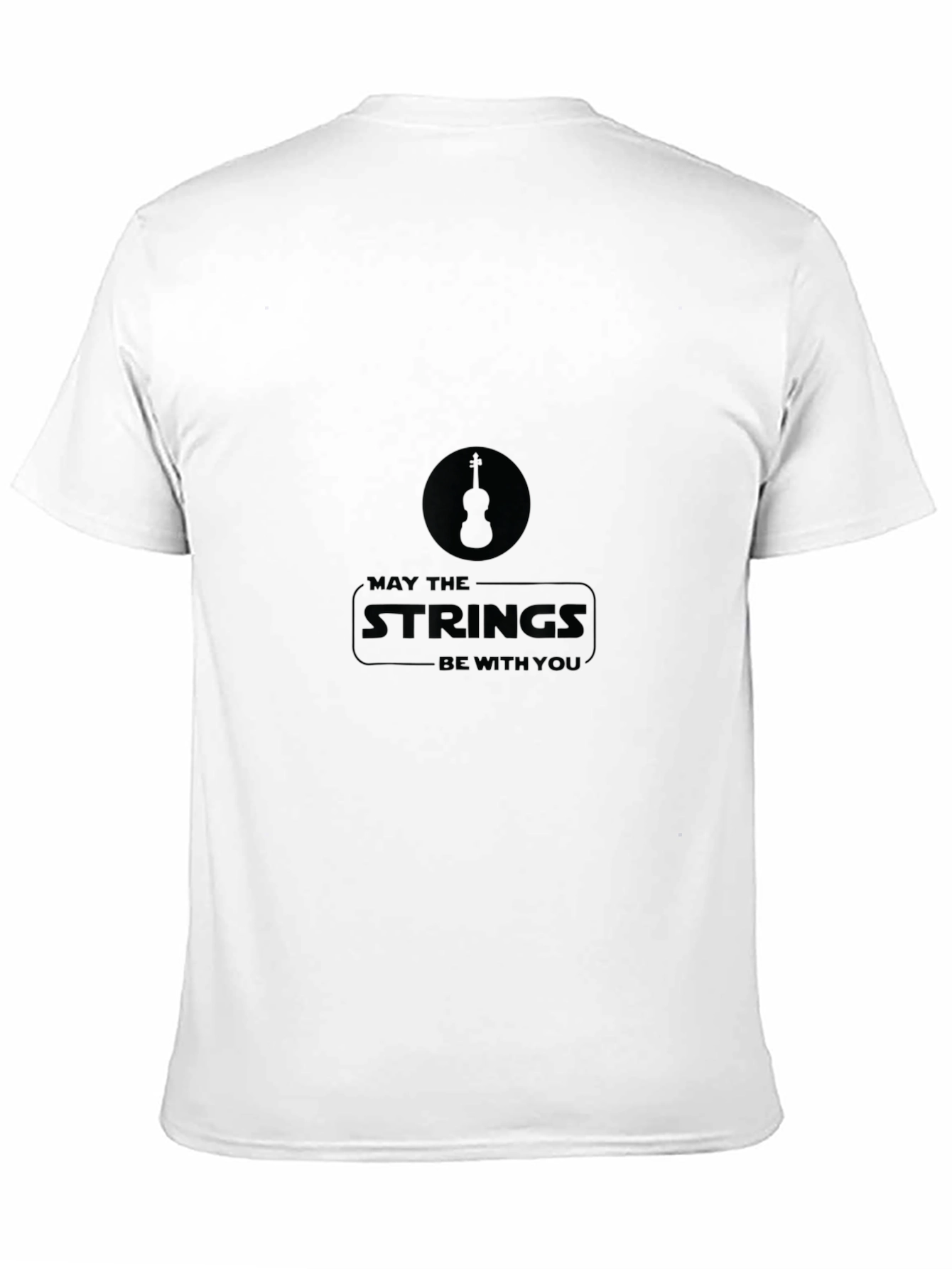 May The Strings Be With You Black T-Shirt