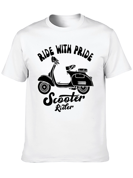 Ride With Pride Scooter Rider Black T-Shirt