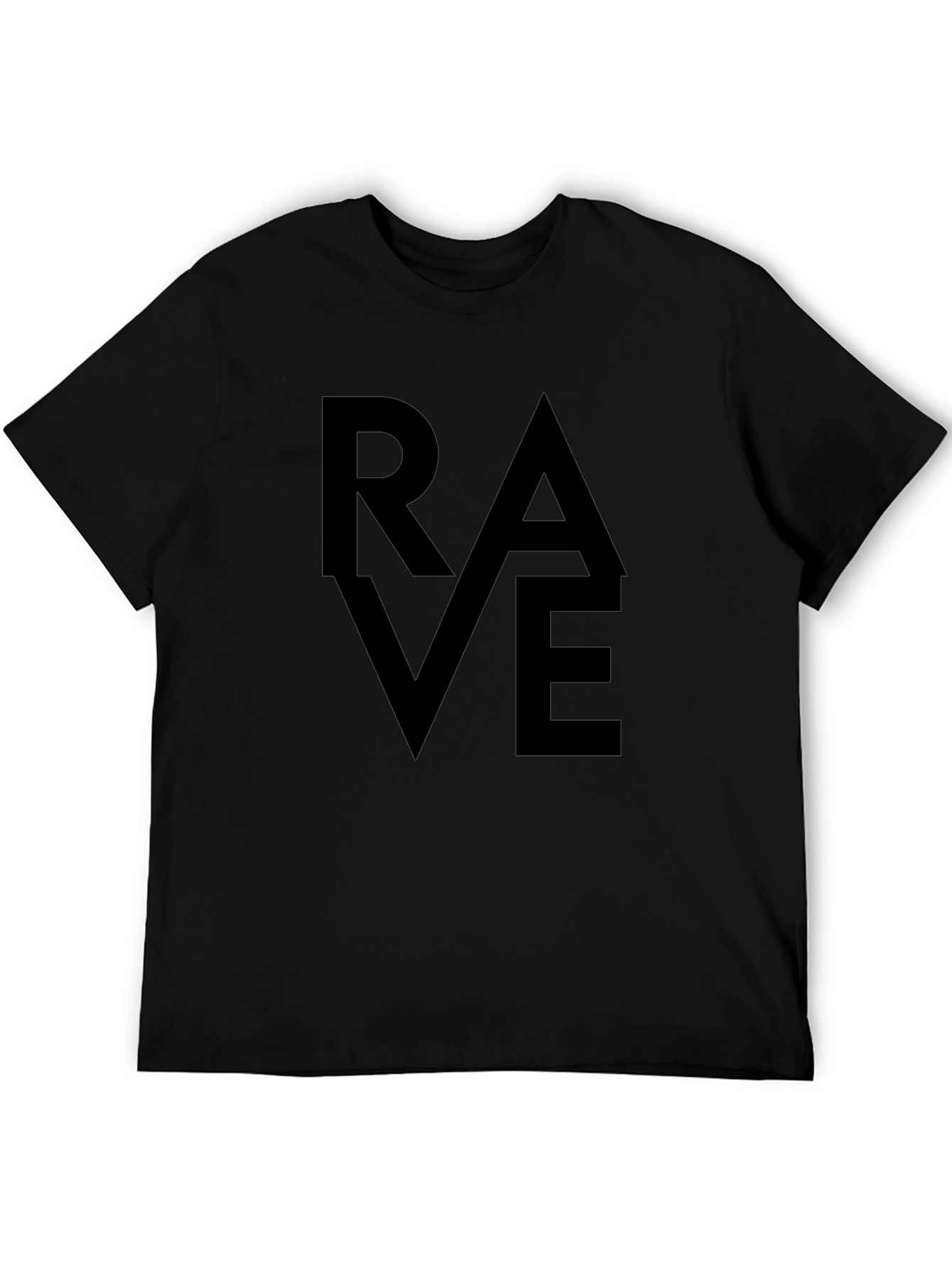 RAVE Graphic Tee - Bold Statement Black T-Shirt