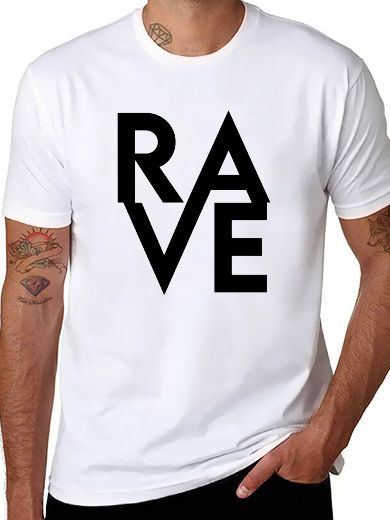 RAVE Graphic Tee - Bold Statement Black T-Shirt