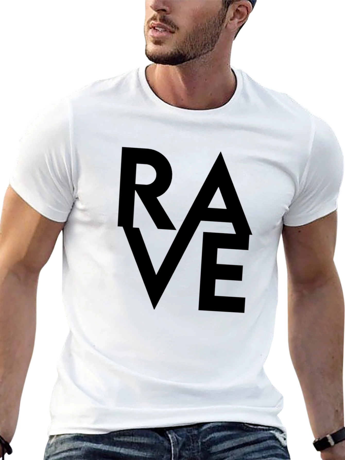RAVE Graphic Tee - Bold Statement Black T-Shirt