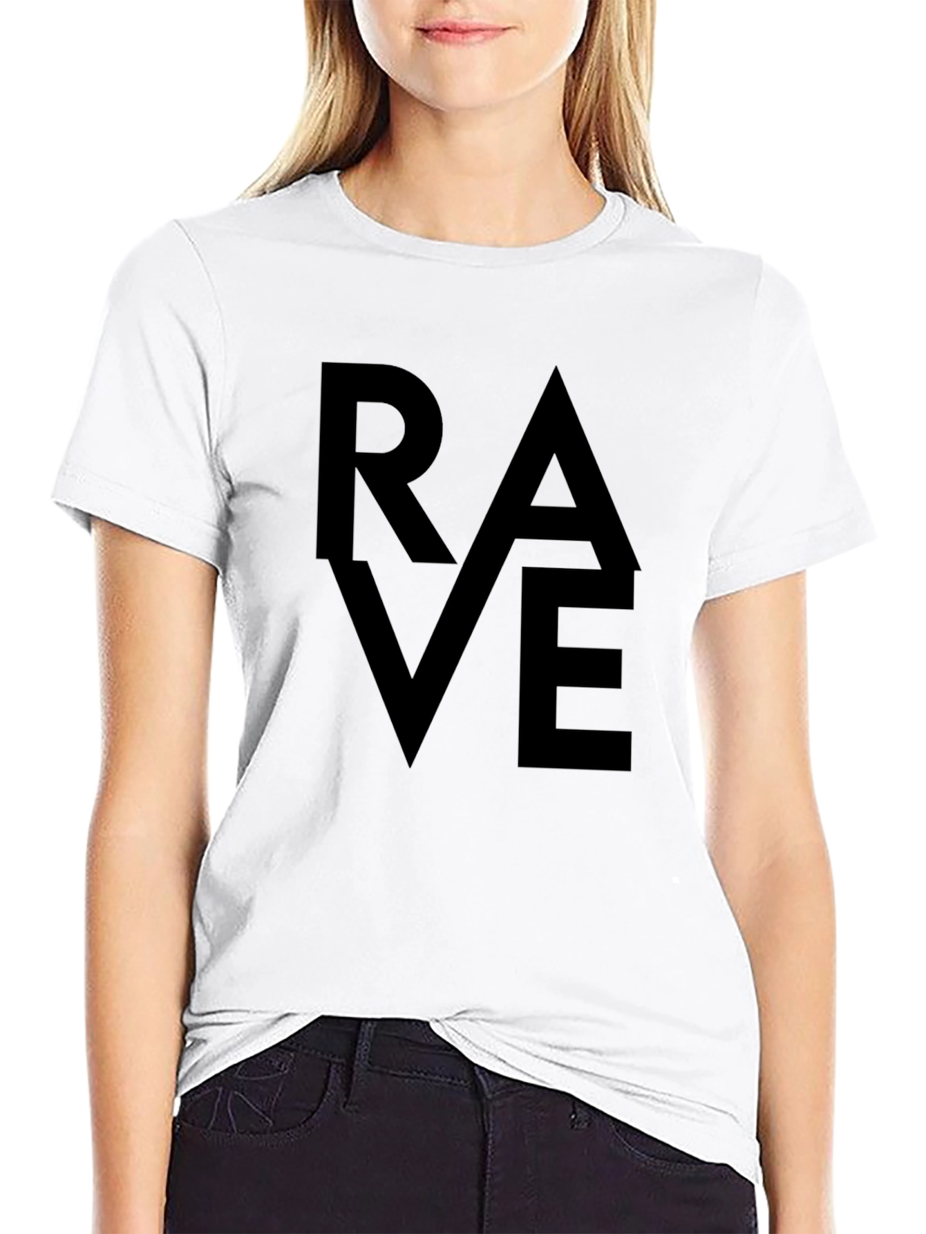 RAVE Graphic Tee - Bold Statement Black T-Shirt