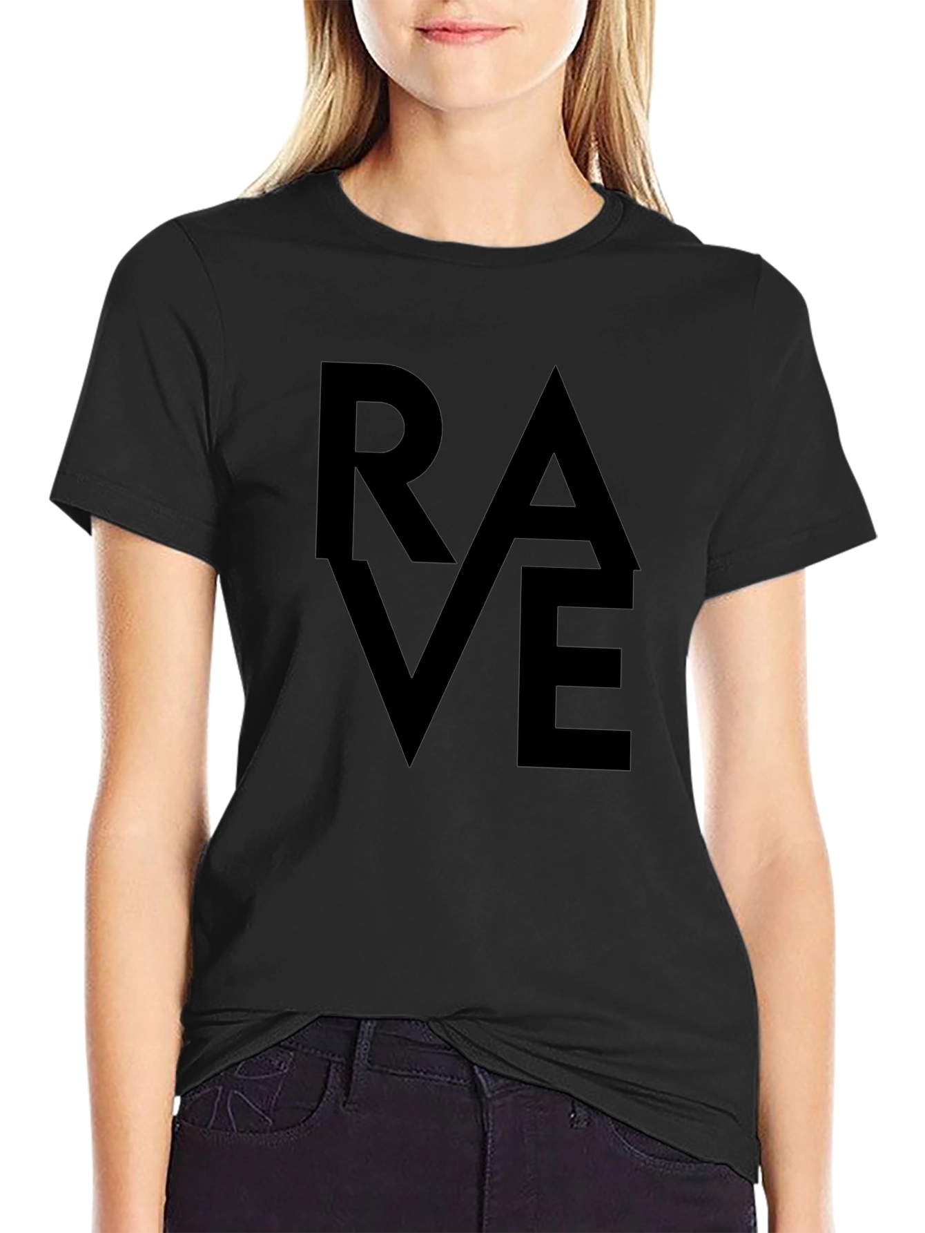 RAVE Graphic Tee - Bold Statement Black T-Shirt