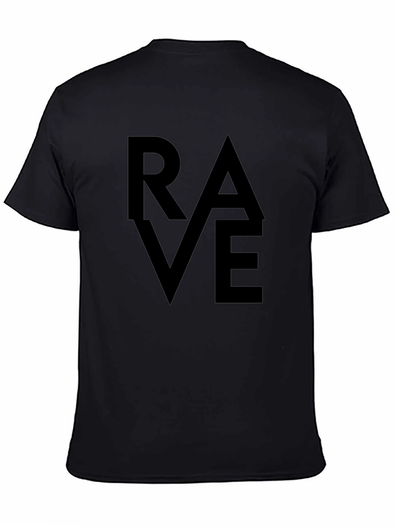 RAVE Graphic Tee - Bold Statement Black T-Shirt