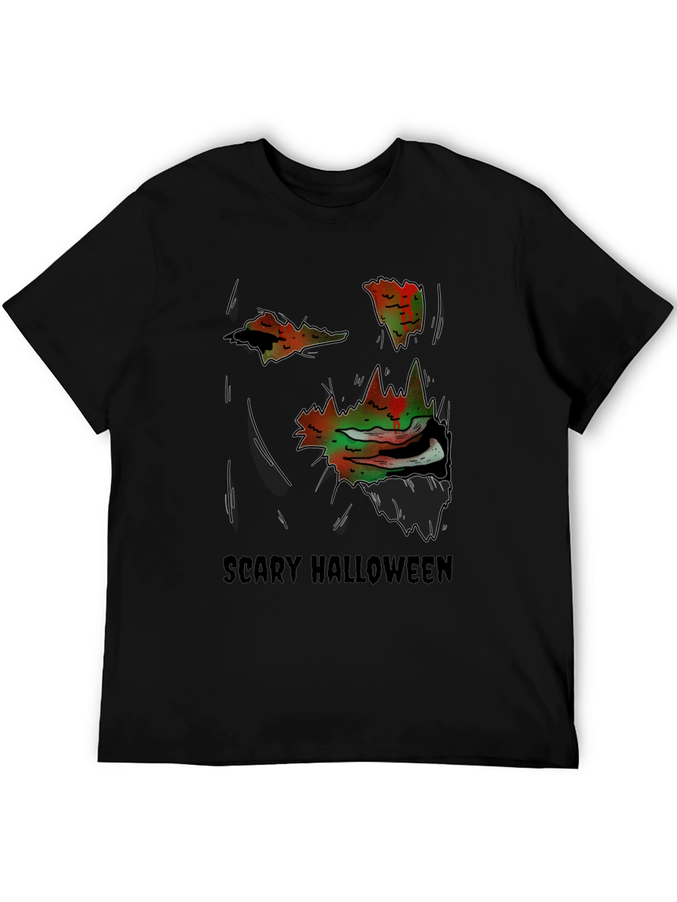 Scary Halloween Graphic Tee - Spooky Season Apparel