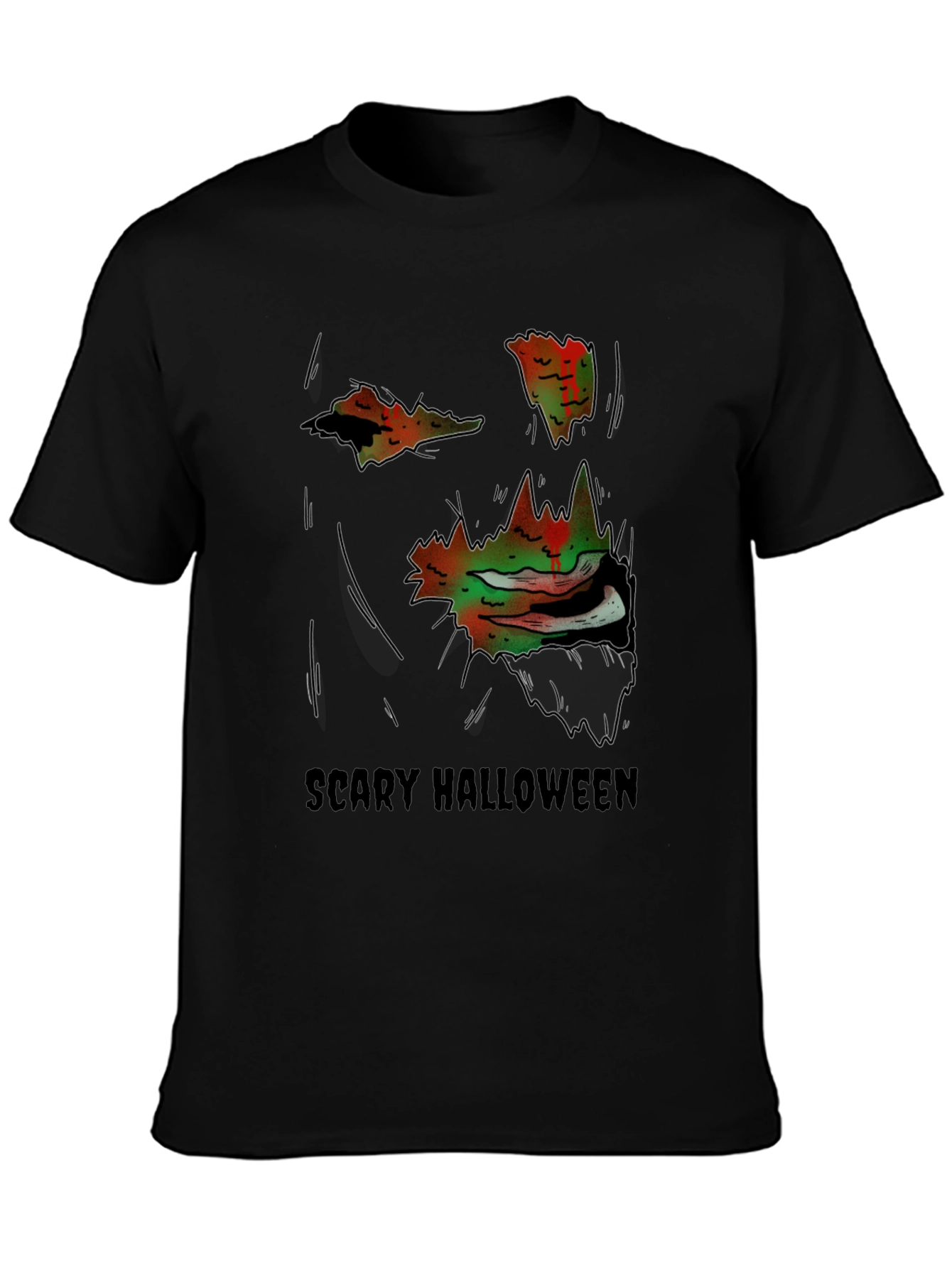 Scary Halloween Graphic Tee - Spooky Season Apparel