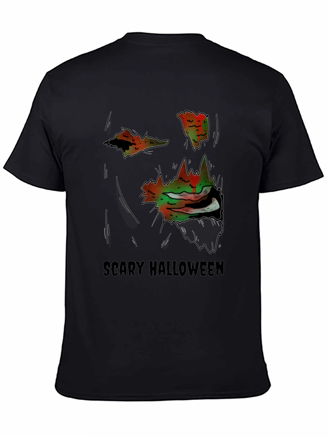 Scary Halloween Graphic Tee - Spooky Season Apparel