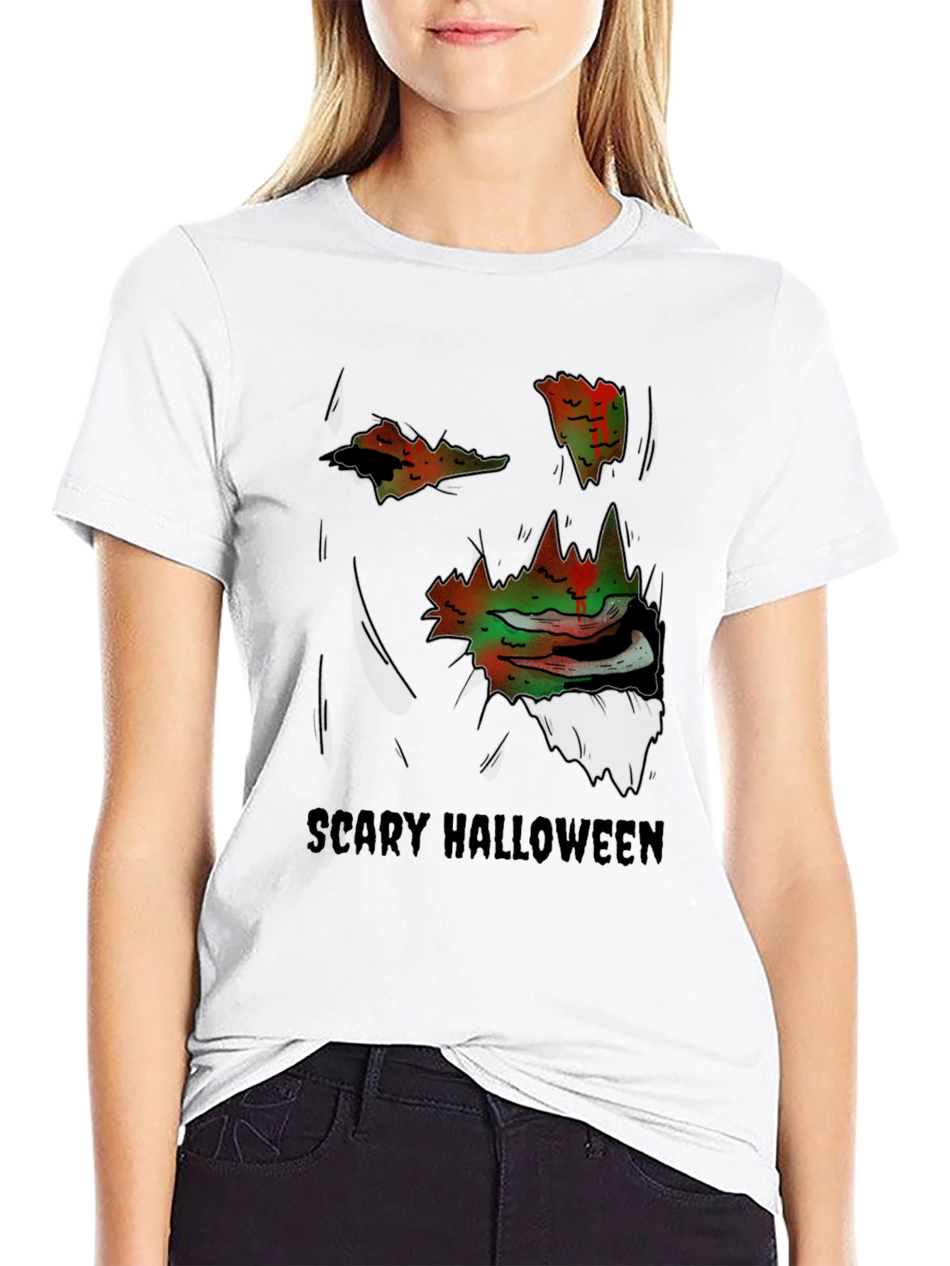 Scary Halloween Graphic Tee - Spooky Season Apparel