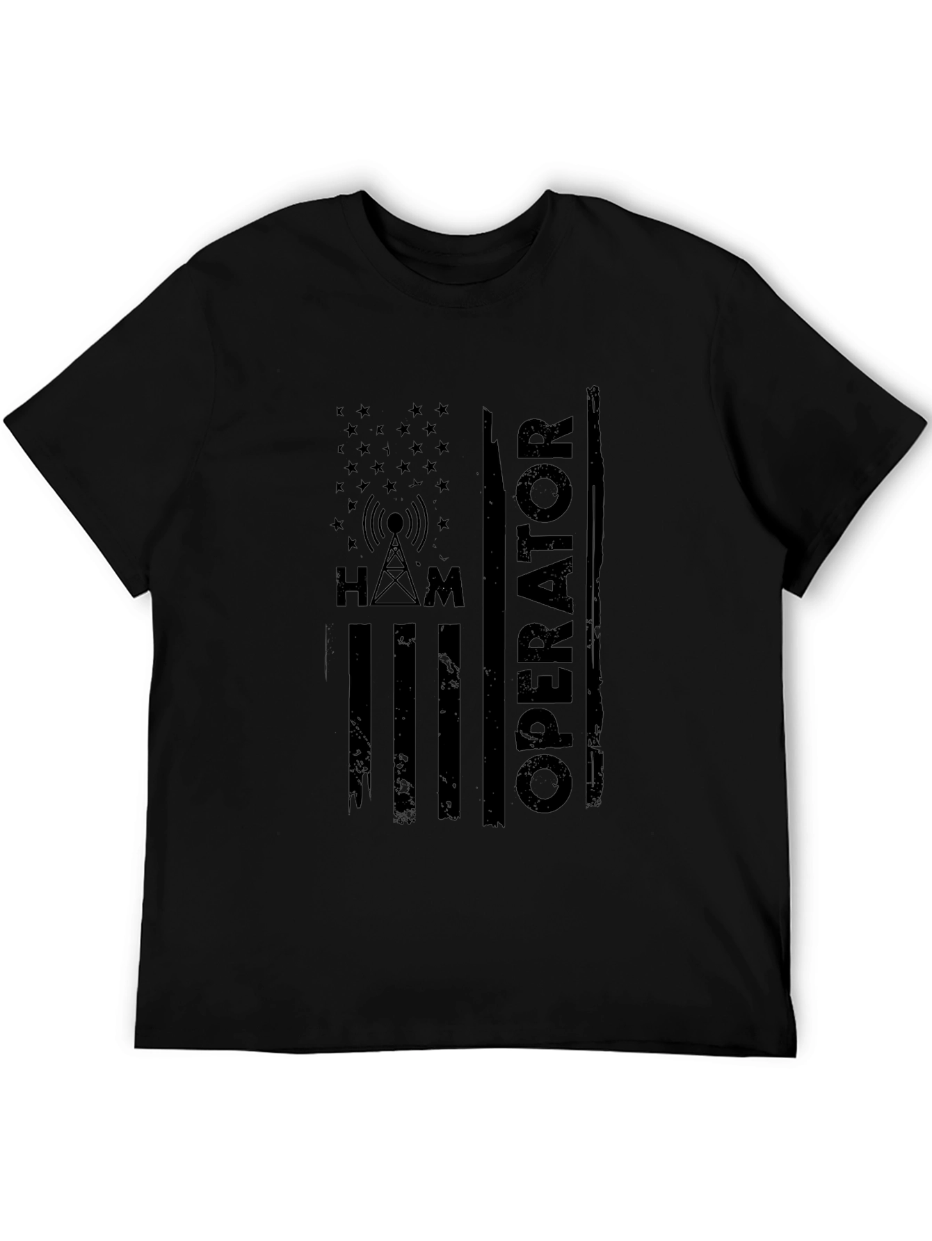 Ham Radio Operator American Flag Style T-Shirt