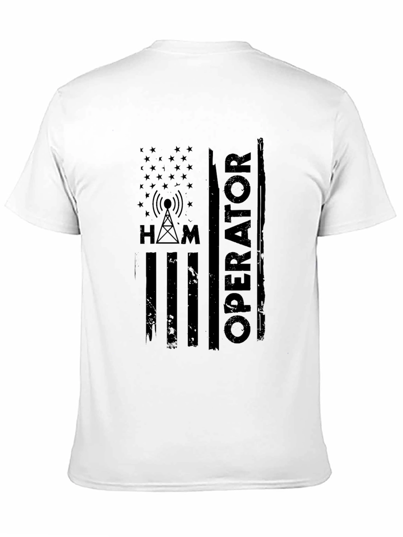 Ham Radio Operator American Flag Style T-Shirt