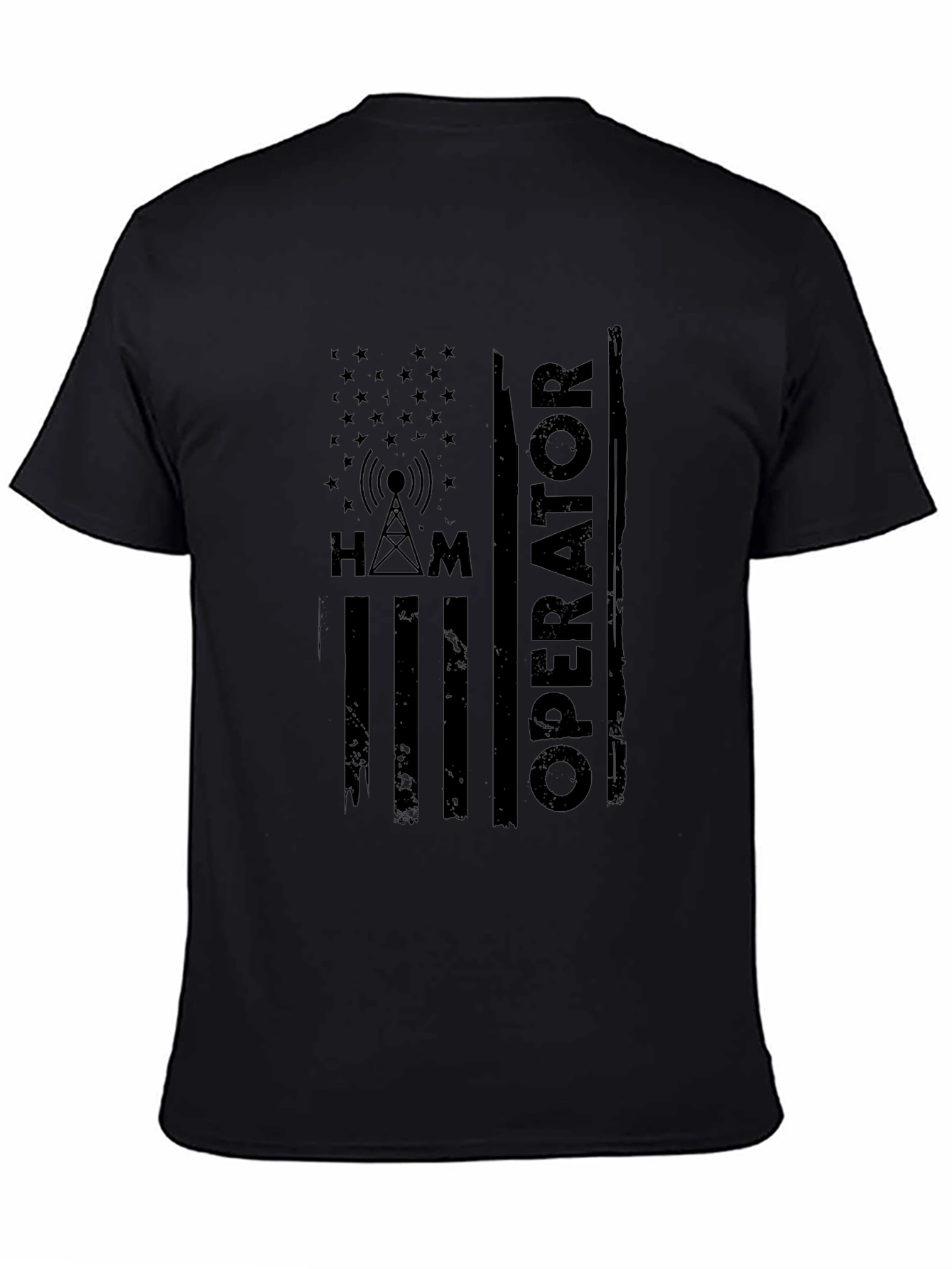 Ham Radio Operator American Flag Style T-Shirt