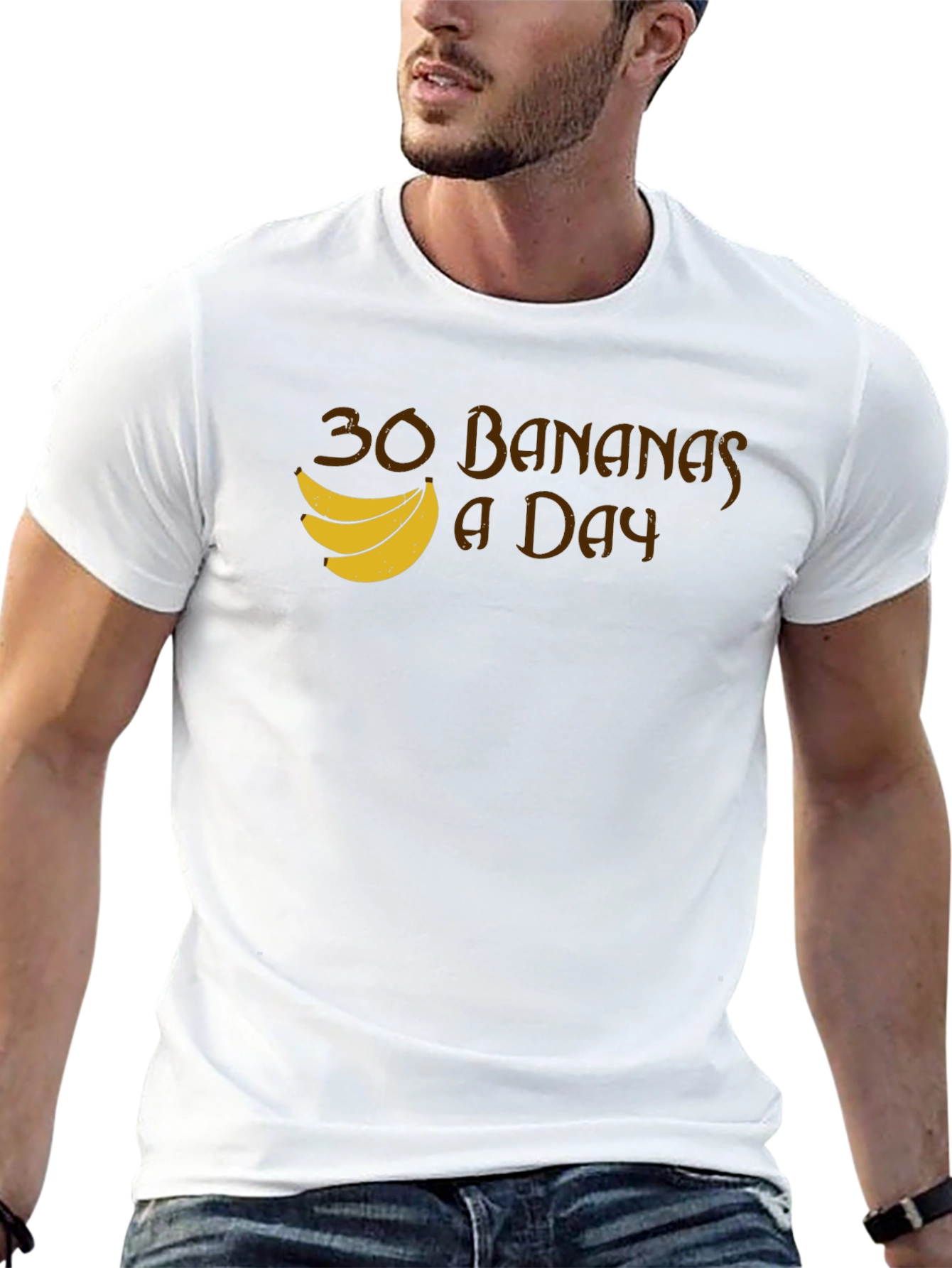 30 Bananas a Day T-Shirt - Funny Fruit Tee