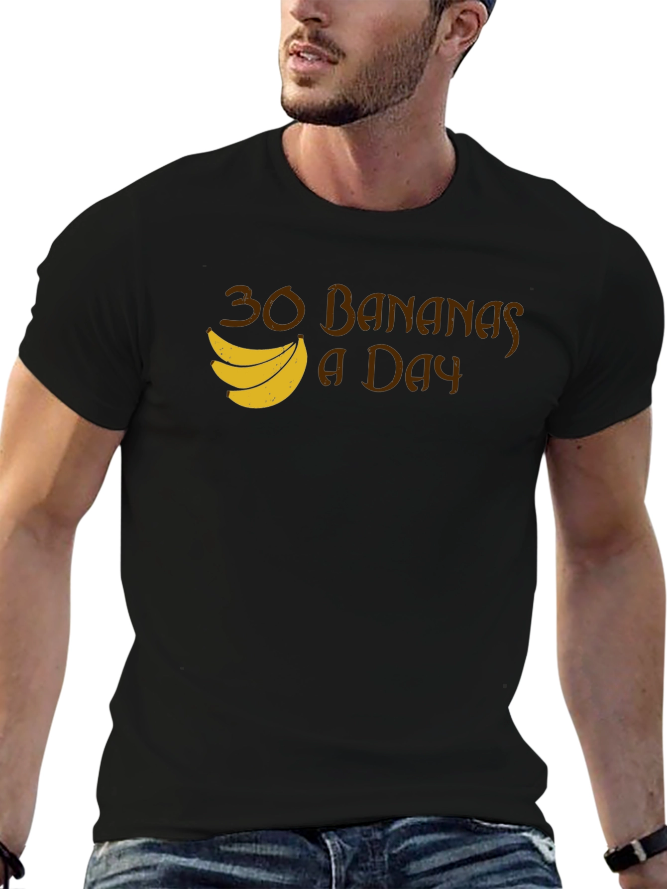 30 Bananas a Day T-Shirt - Funny Fruit Tee