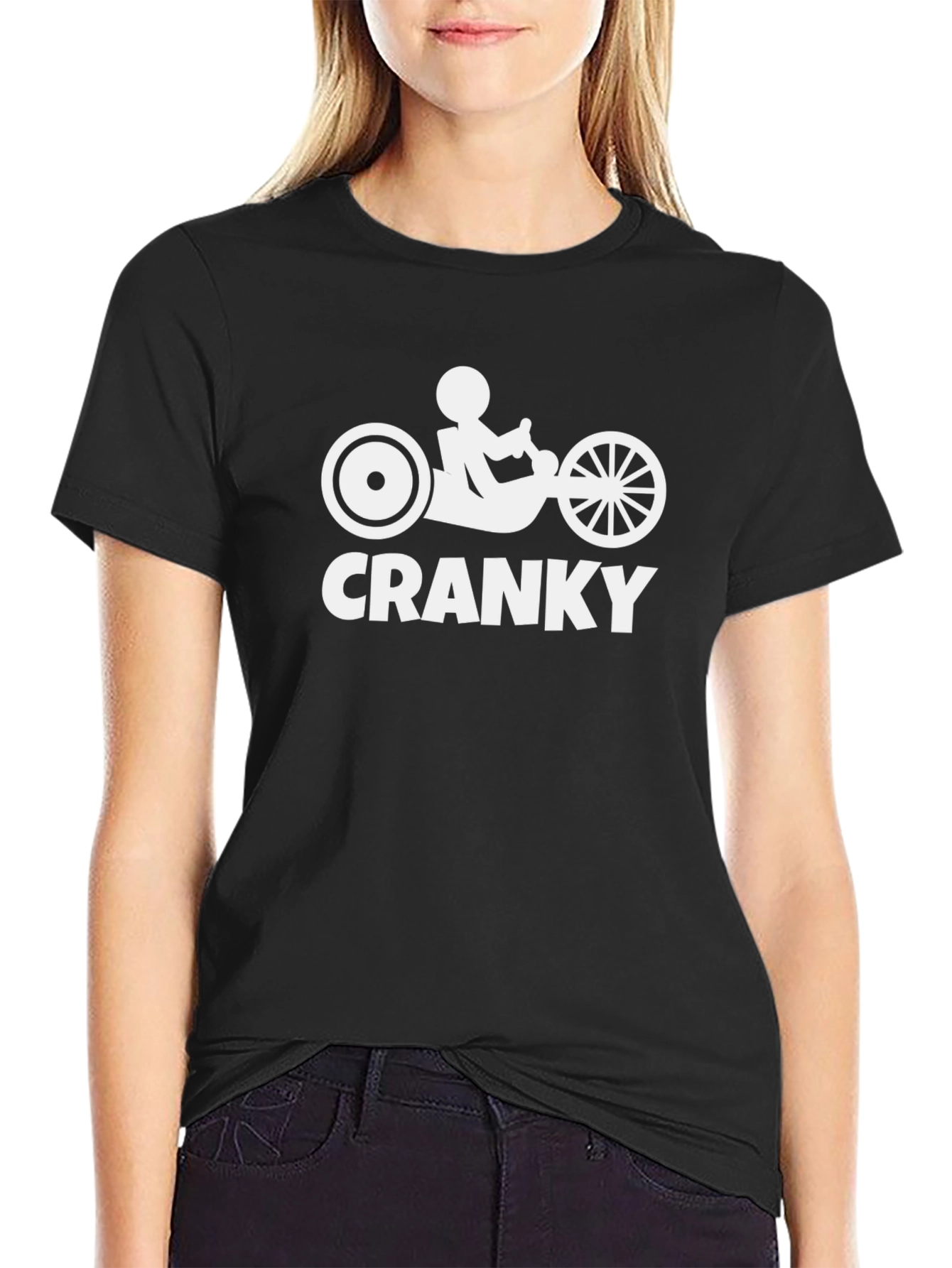 Cranky Big Wheel T-Shirt - Black Cotton Tee