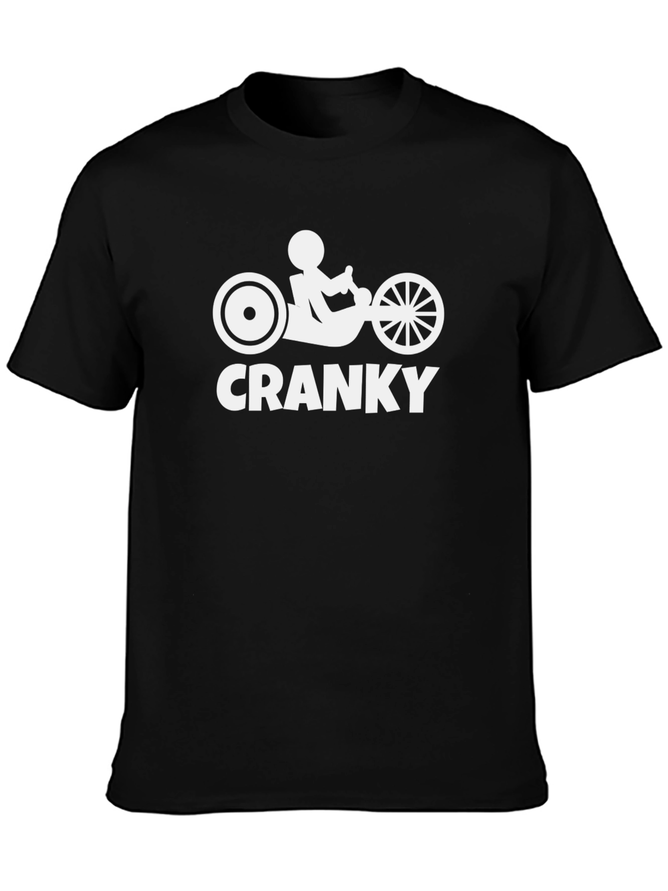 Cranky Big Wheel T-Shirt - Black Cotton Tee