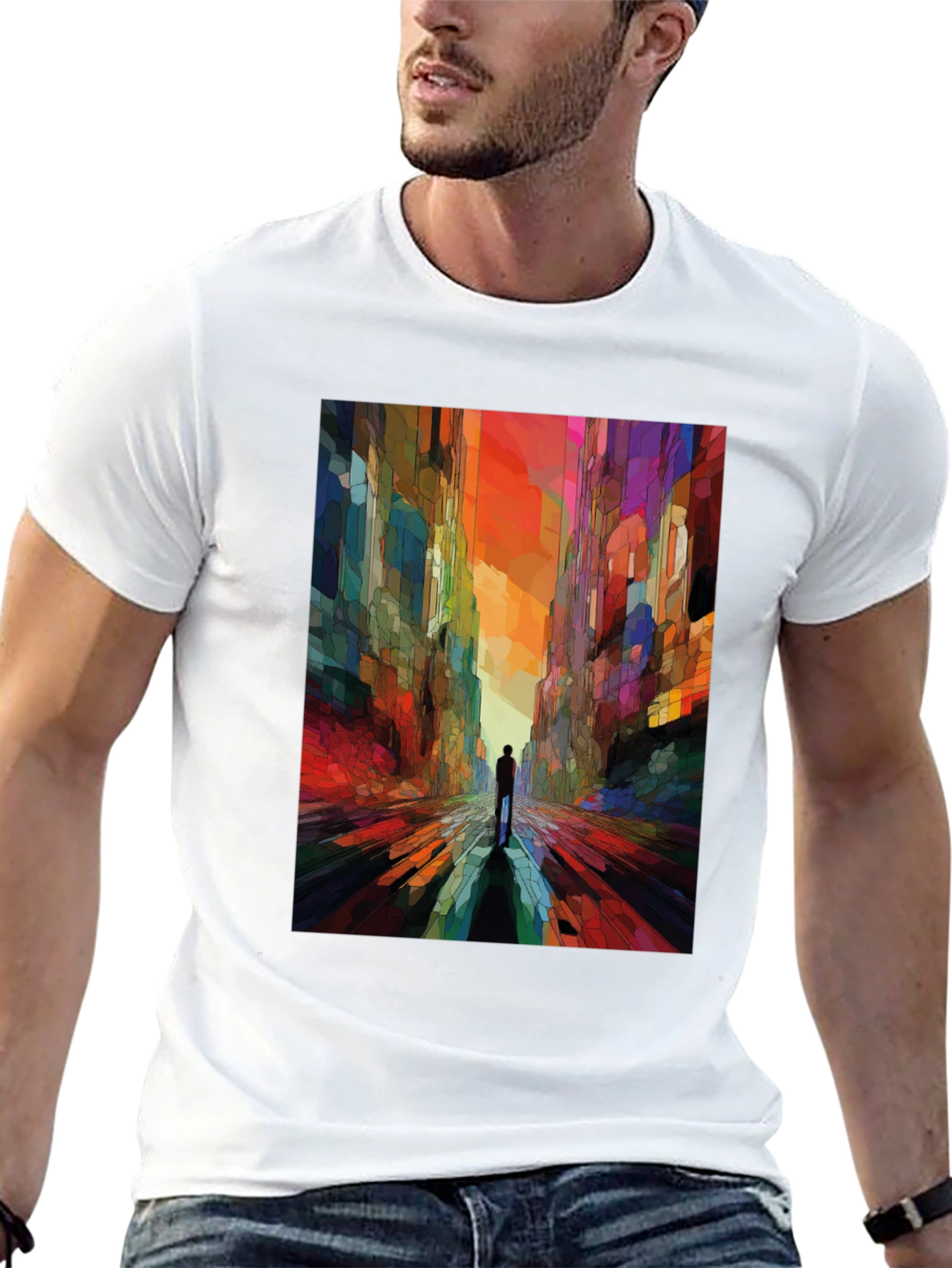 Abstract Cityscape Graphic Tee