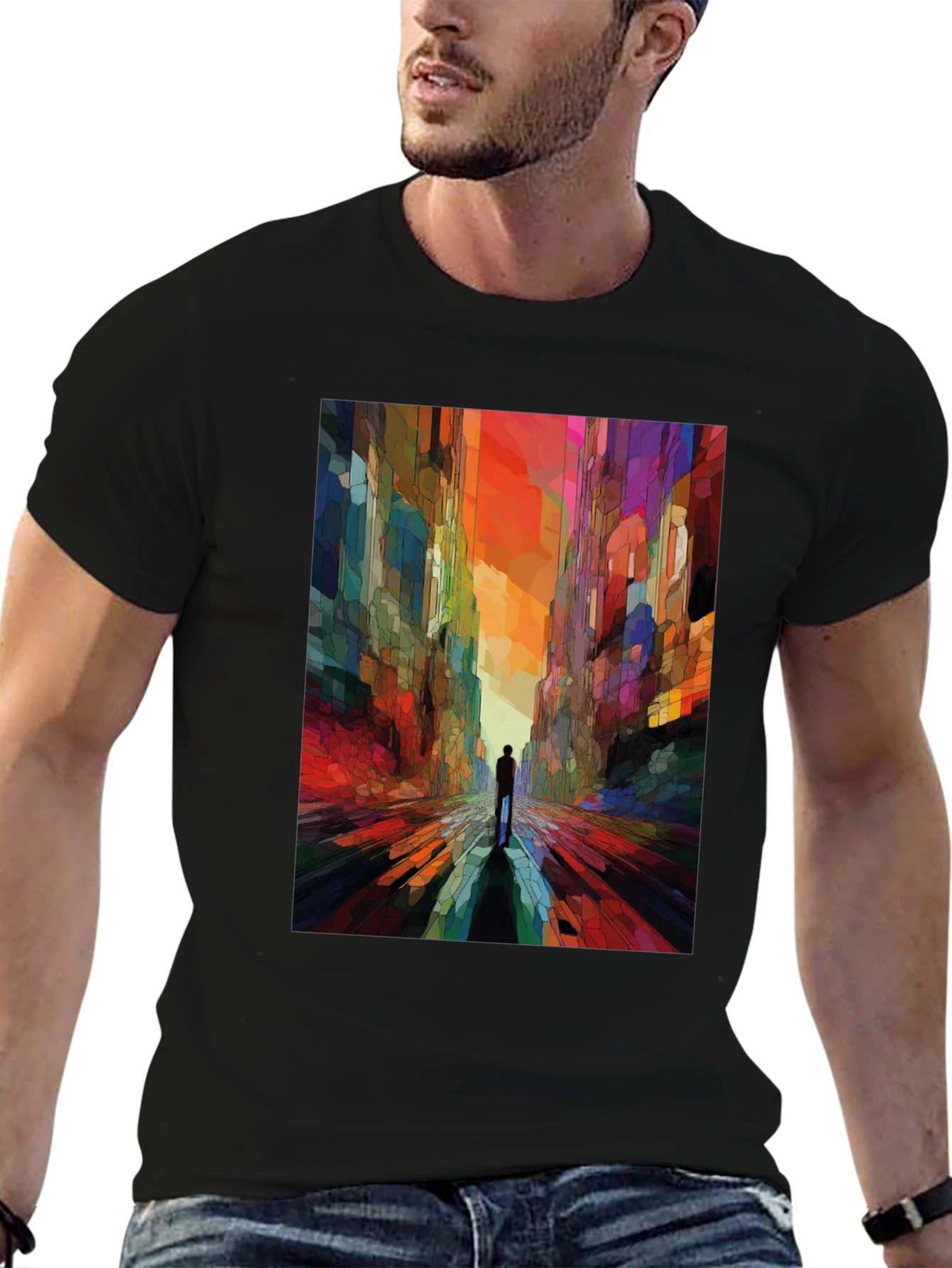 Abstract Cityscape Graphic Tee