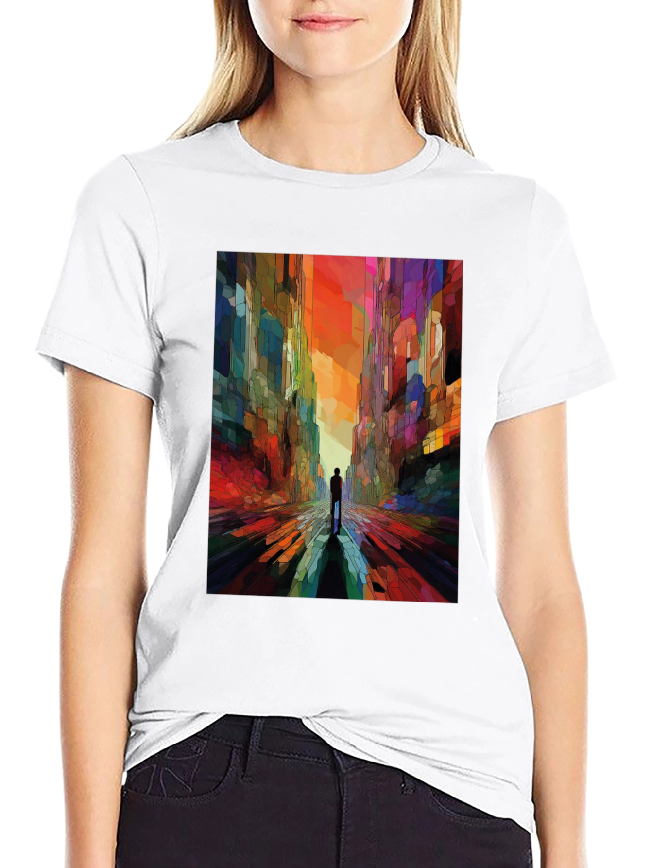 Abstract Cityscape Graphic Tee