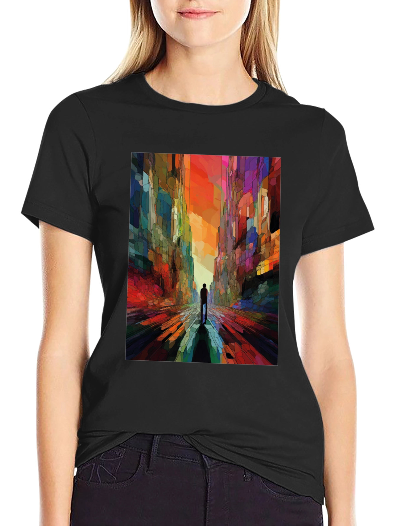 Abstract Cityscape Graphic Tee
