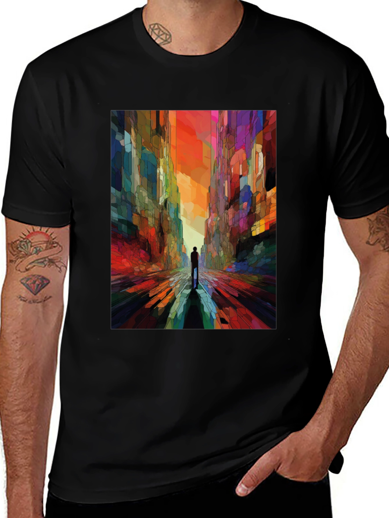 Abstract Cityscape Graphic Tee