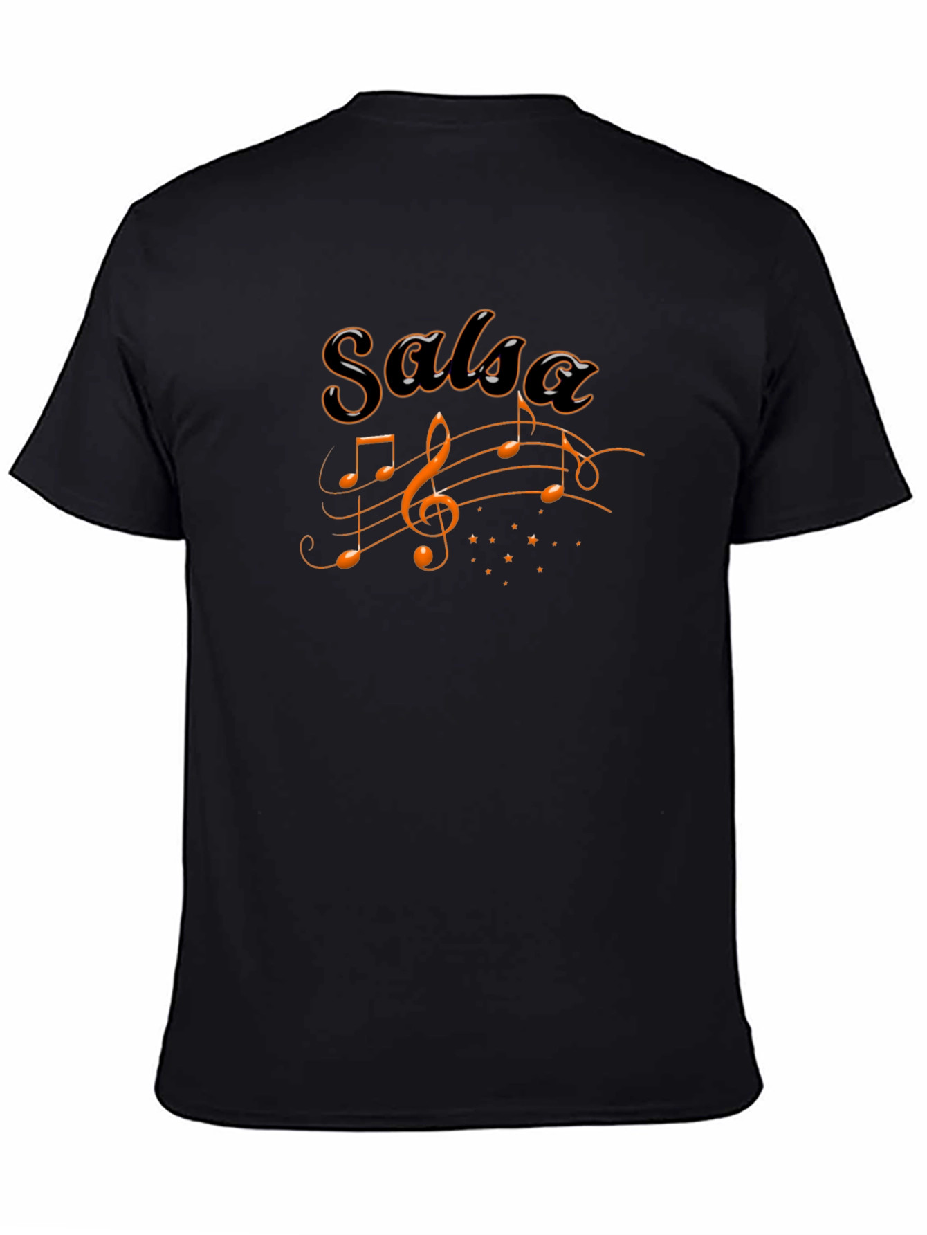 Salsa Music Graphic Tee - Trendy Black T-Shirt