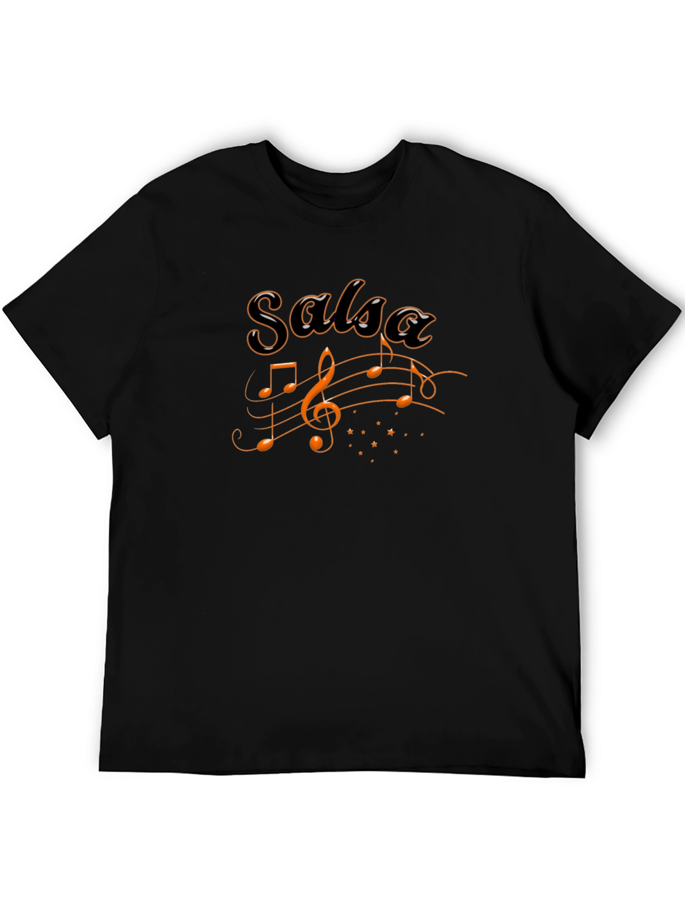 Salsa Music Graphic Tee - Trendy Black T-Shirt