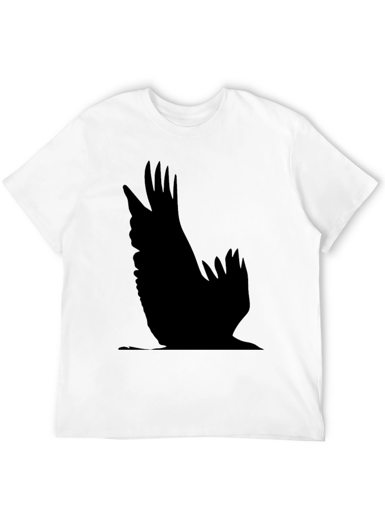 Raven Wing Print Black T-Shirt