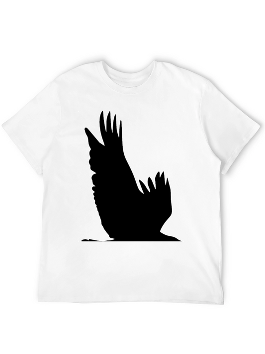 Raven Wing Print Black T-Shirt