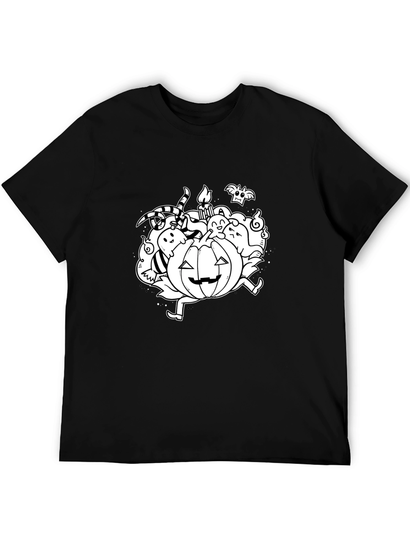 Halloween Pumpkin Doodle Graphic T-Shirt