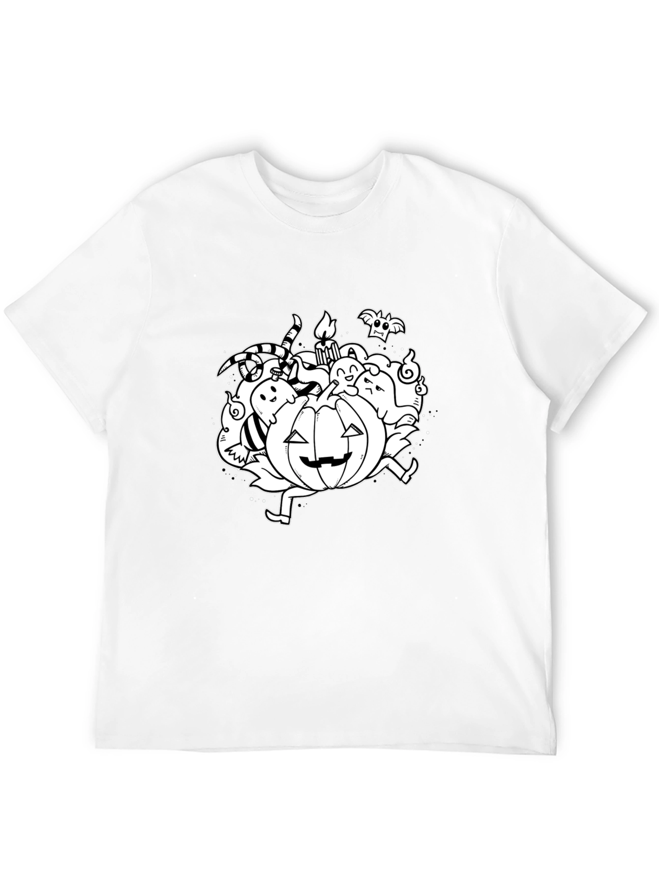 Halloween Pumpkin Doodle Graphic T-Shirt