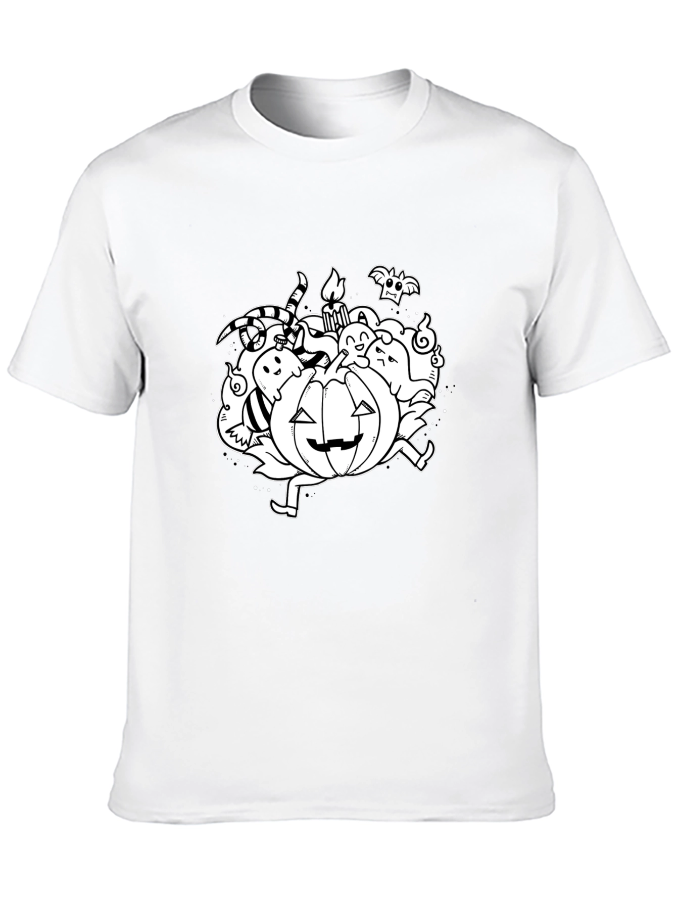 Halloween Pumpkin Doodle Graphic T-Shirt