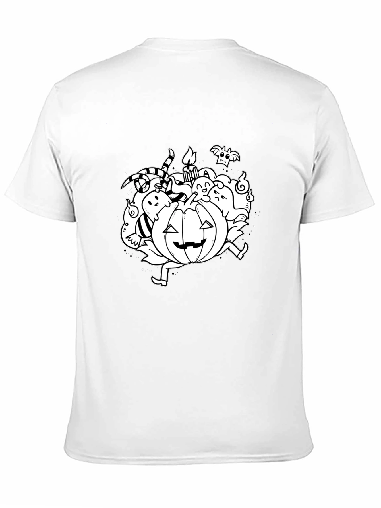 Halloween Pumpkin Doodle Graphic T-Shirt