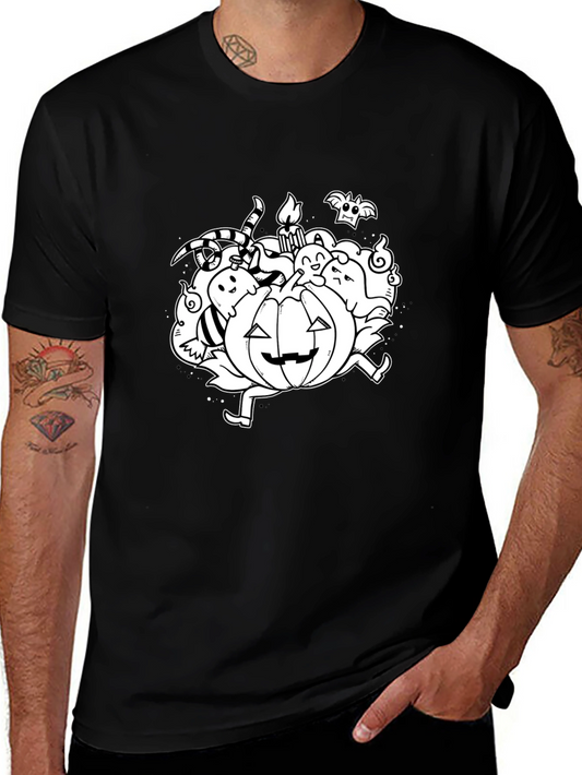 Halloween Pumpkin Doodle Graphic T-Shirt