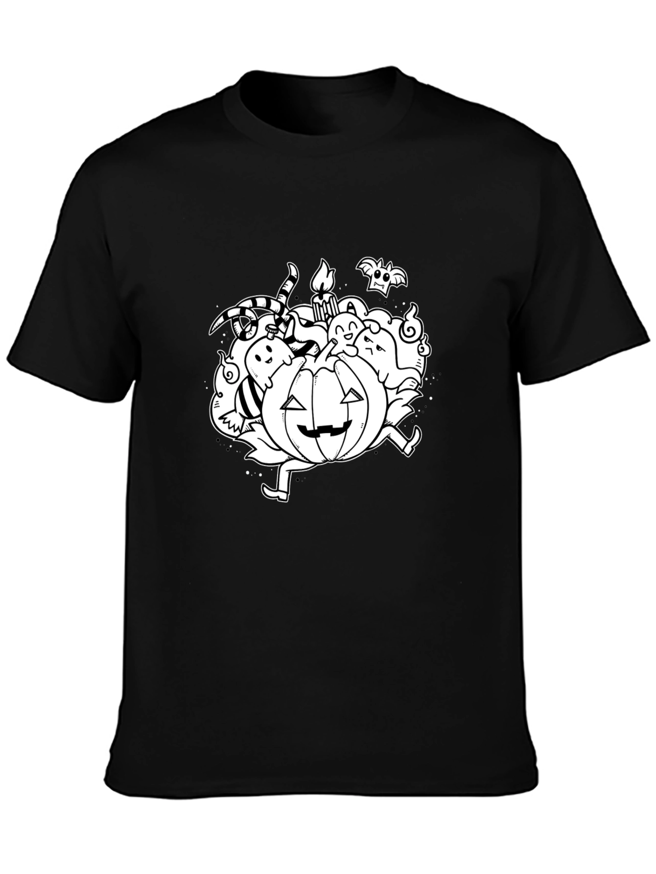 Halloween Pumpkin Doodle Graphic T-Shirt