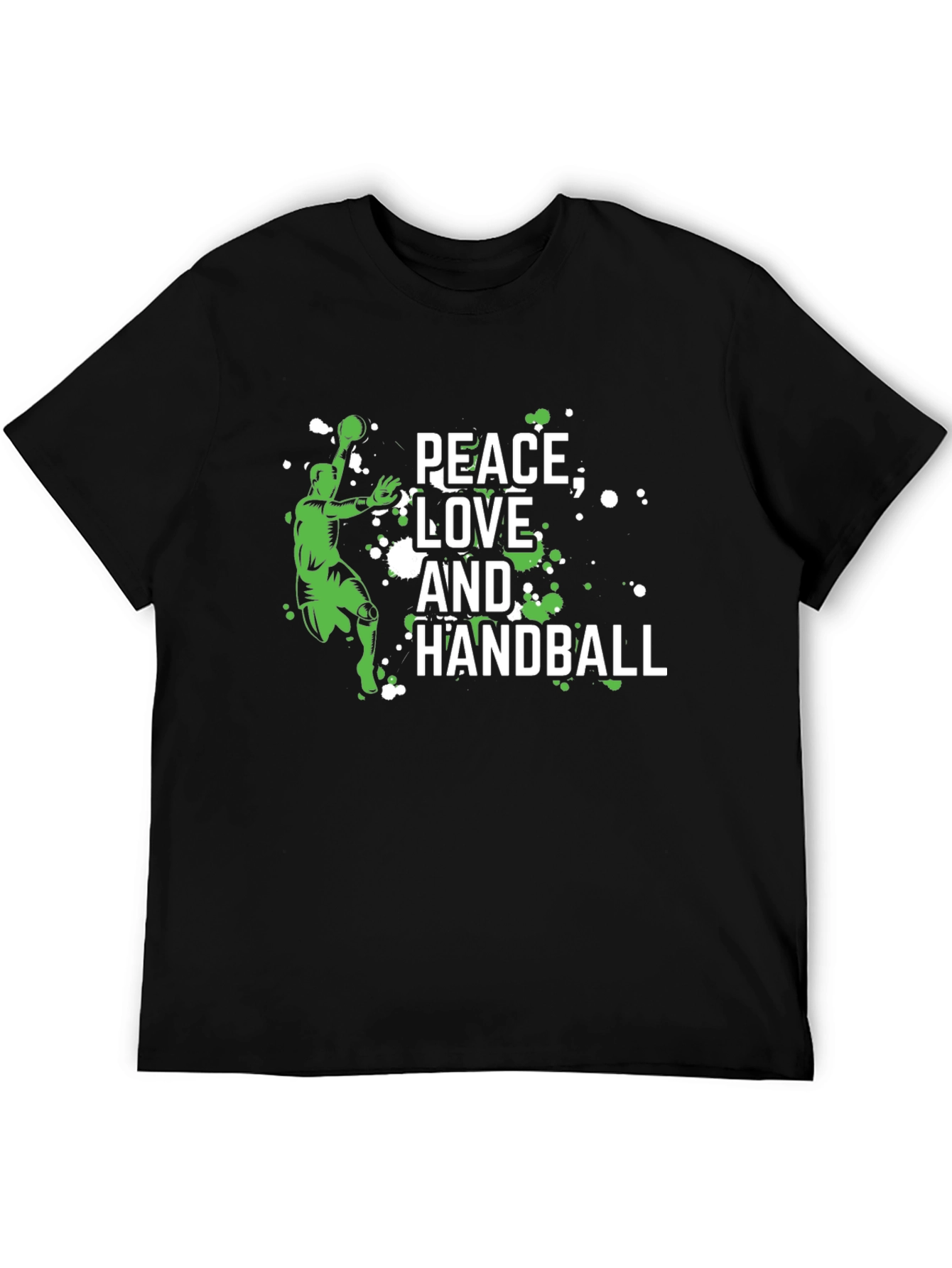 Peace Love and Handball Graphic T-Shirt
