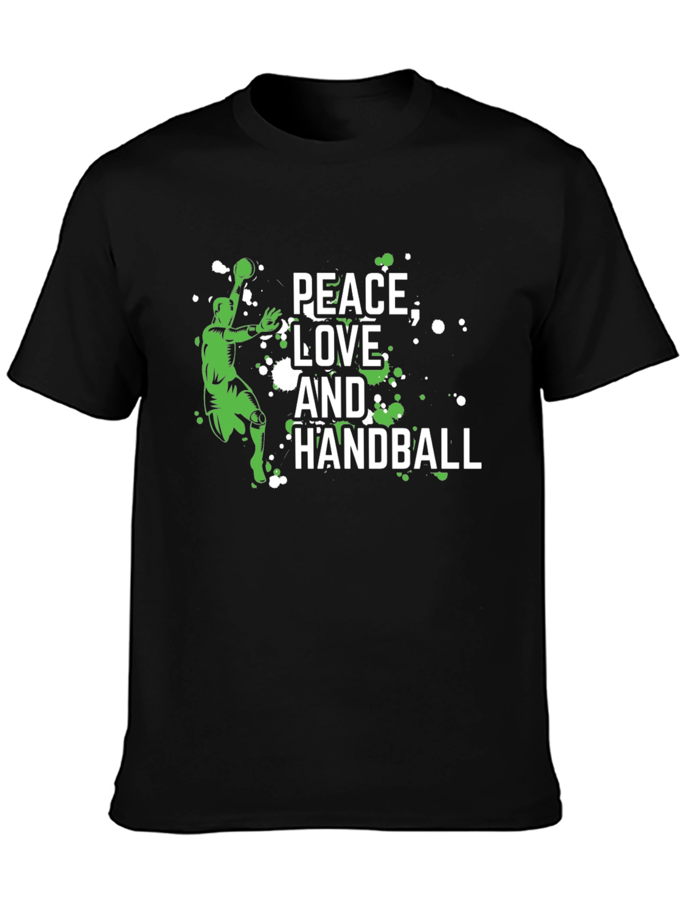 Peace Love and Handball Graphic T-Shirt